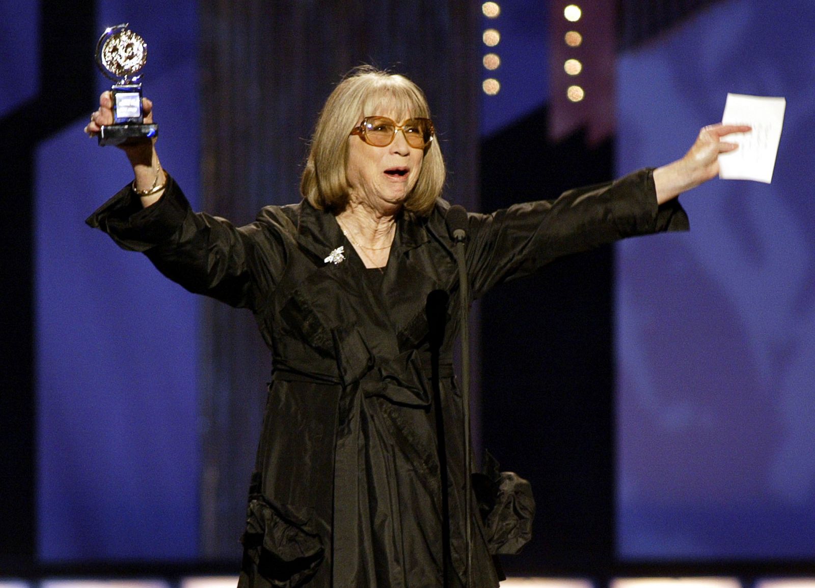 File photo of actress Harris accepting the 2002 Tony Lifetime Achievement Award at the American Theater Wing's 2002 Tony Awards presentations at New York's Radio City Music Hall