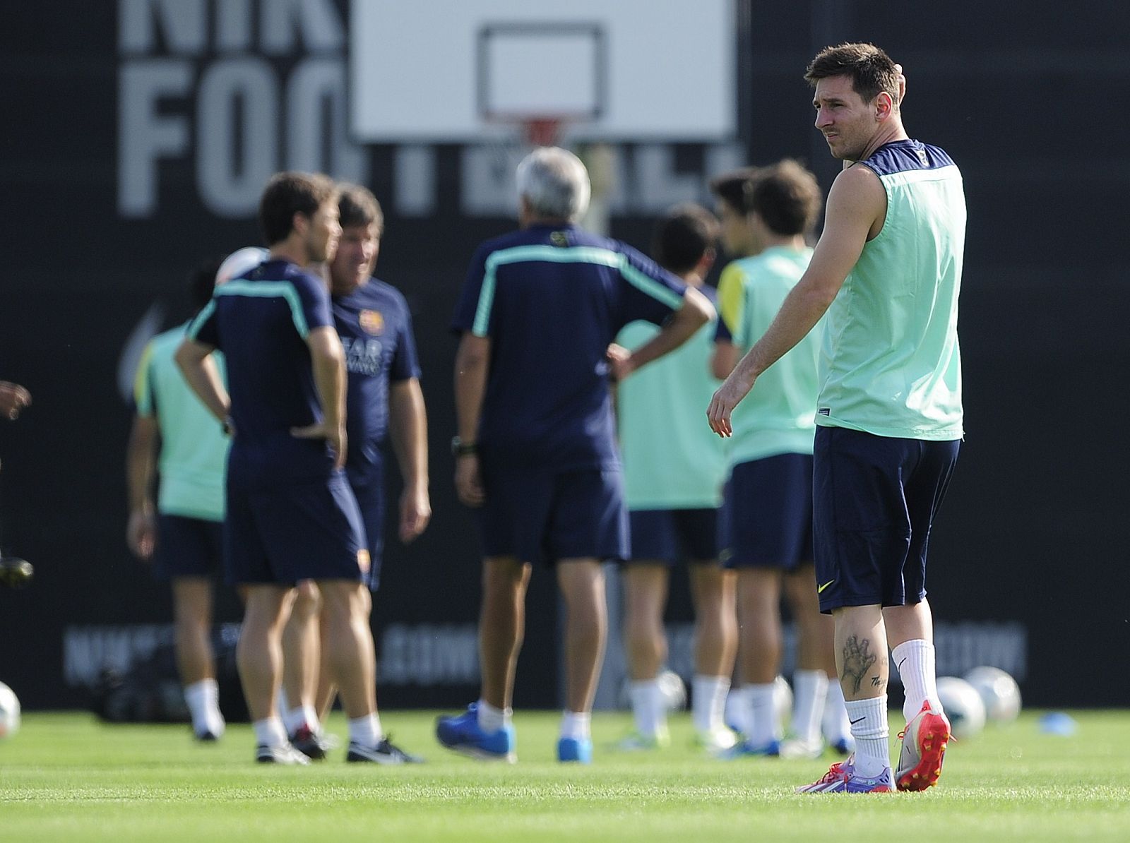 Lionel Messi ha entrenado con el resto de sus compañeros.