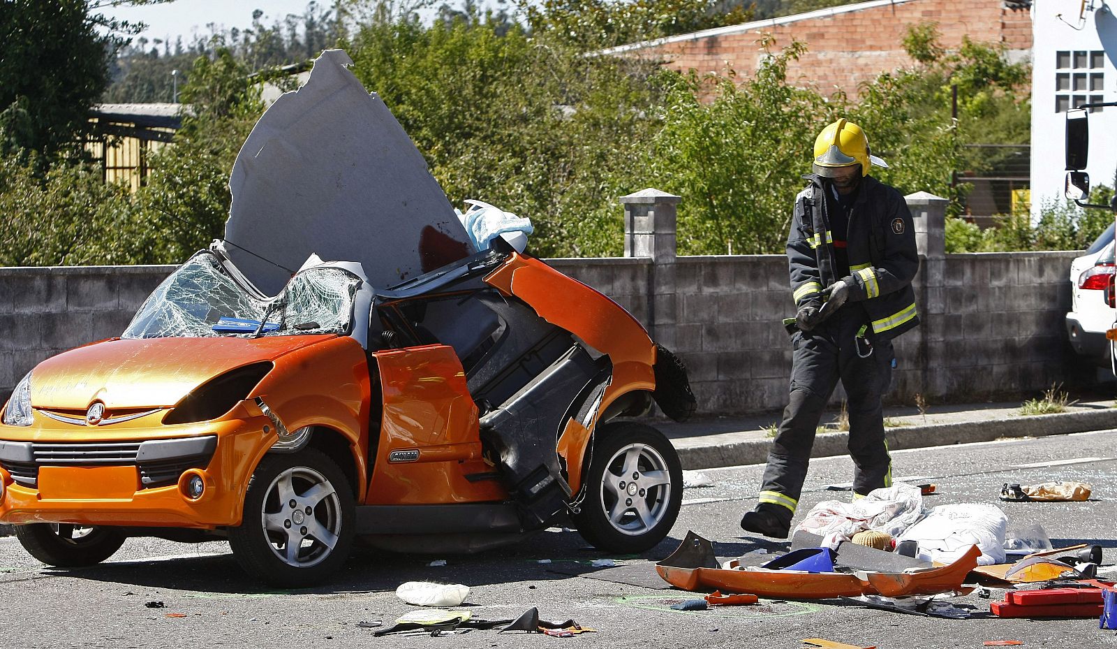 Choque producido en A Coruña el 31 de agosto de 2013, con dos personas fallecidas y una tercera herida de gravedad.