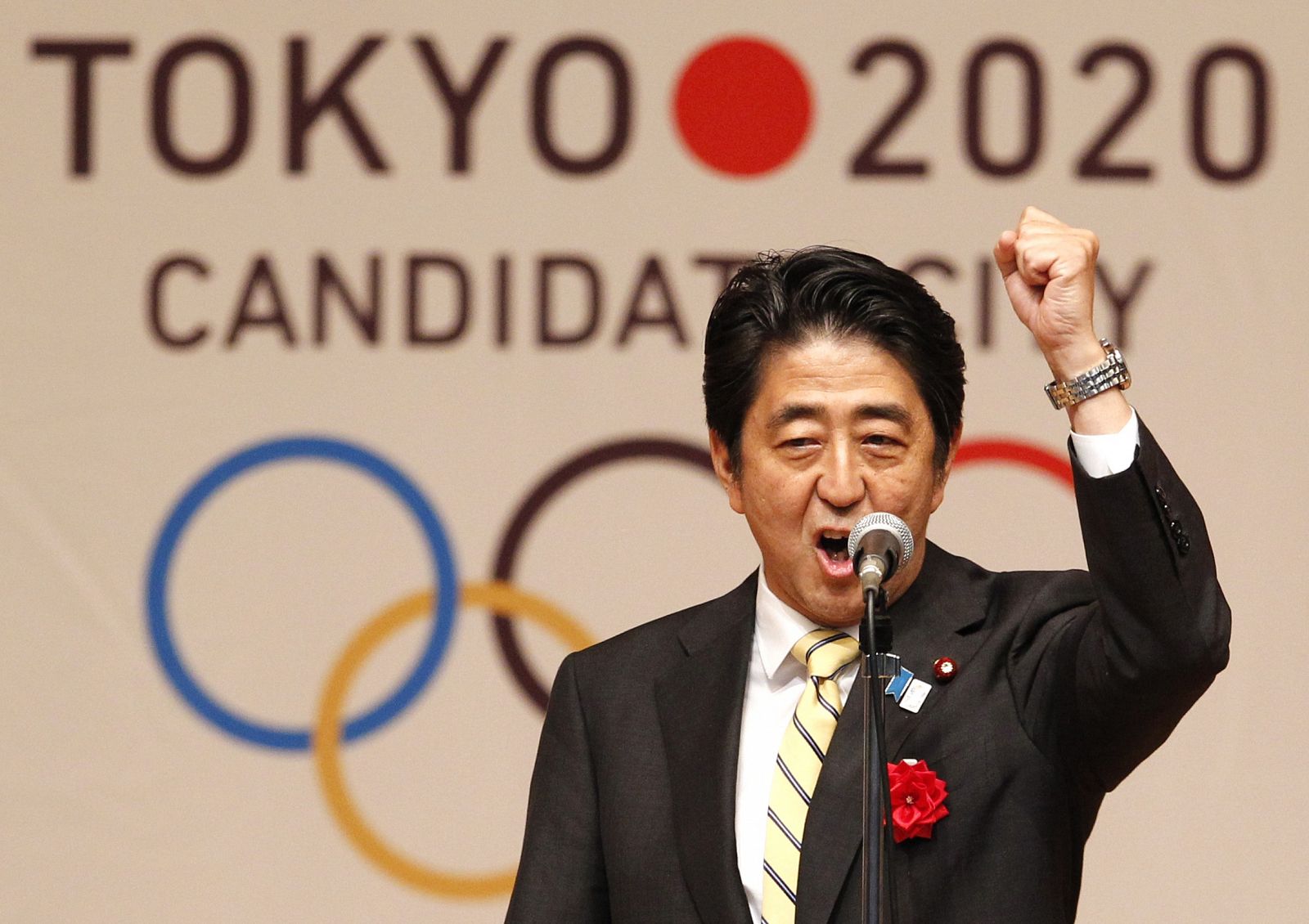 El primer ministro japonés, Shinzo Abe, promociona la candidatura de Tokyo 2020.