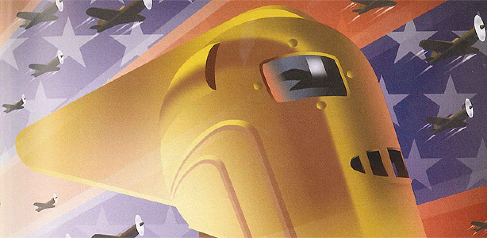 Fragmento de una ilustración de 'Rocketeer', de Darwyn Cooke