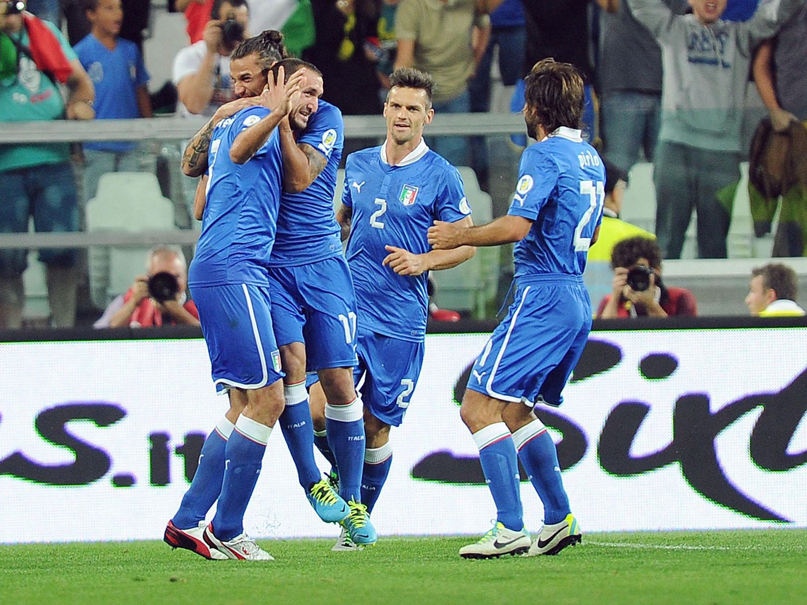 Italia ya celebra su pase al Mundial de Brasil 2014 que se disputa el verano que viene.