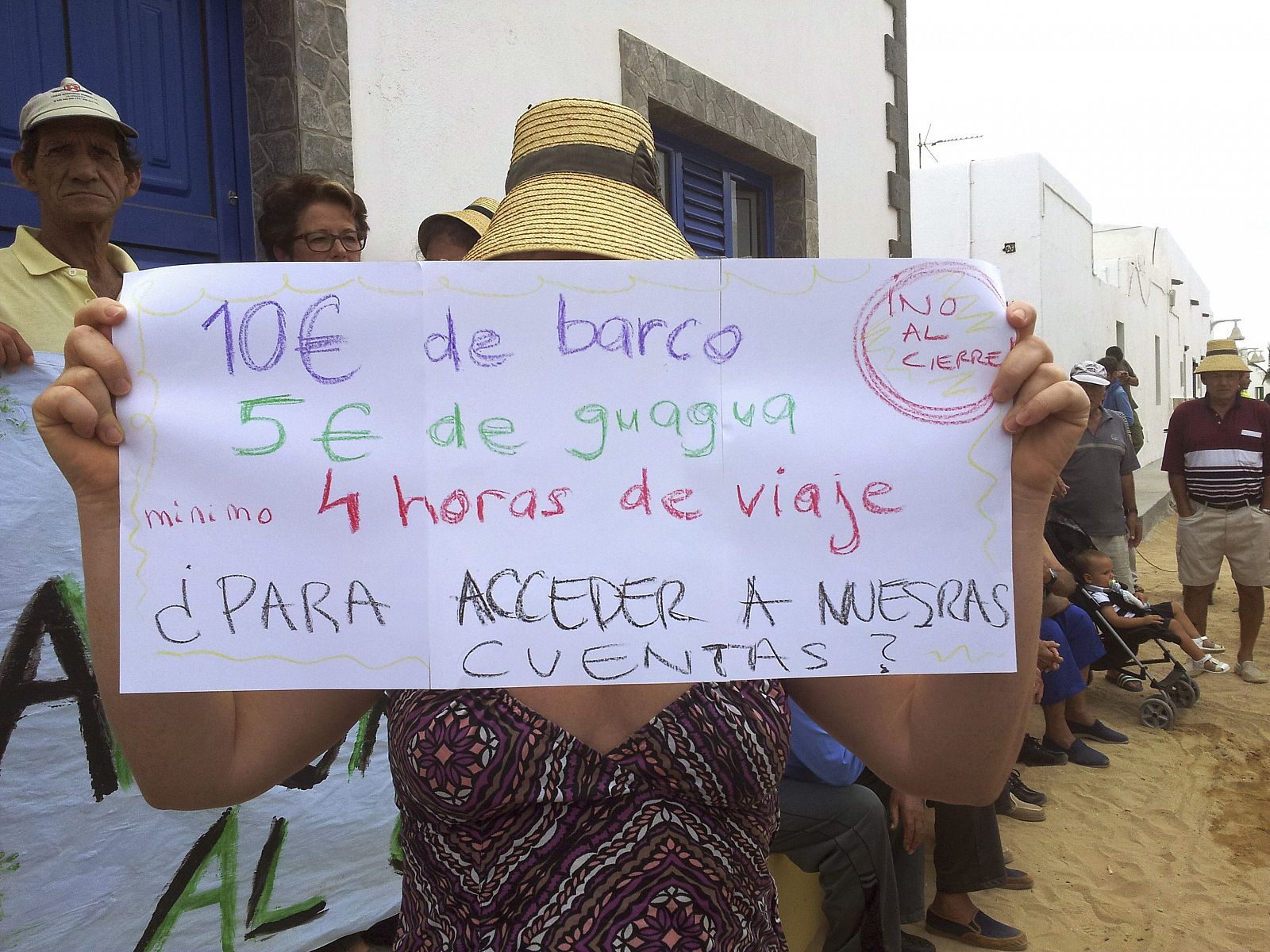 Protesta de los vecinos de Caleta de Sebo, en La Graciosa, el pasado 12 de septiembre