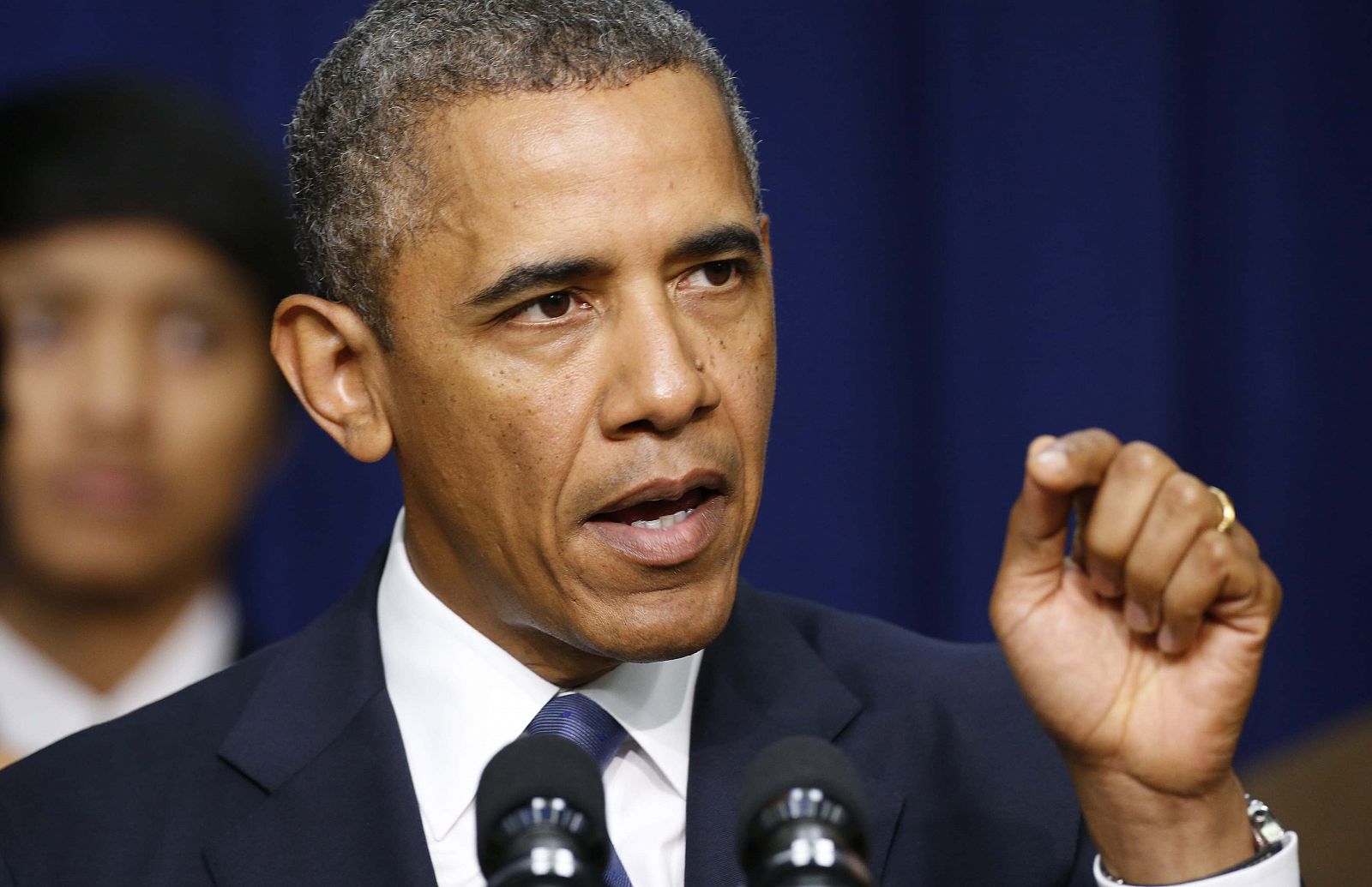 El presidente de EE.UU., Barack Obama, durante su discurso sobre economía ofrecido el 16 de septiembre