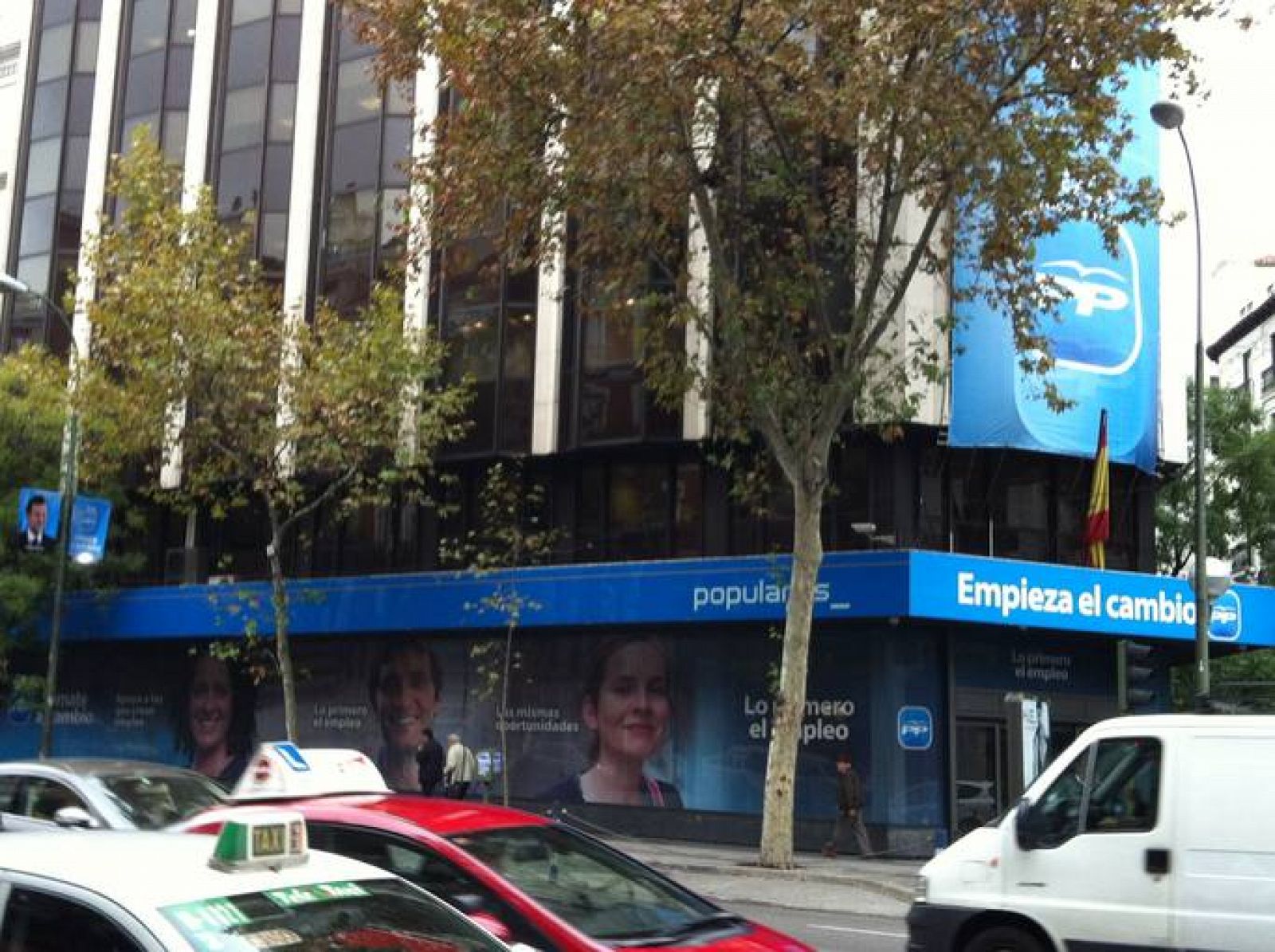 Fachada de la sede del PP en la calle Génova de Madrid.