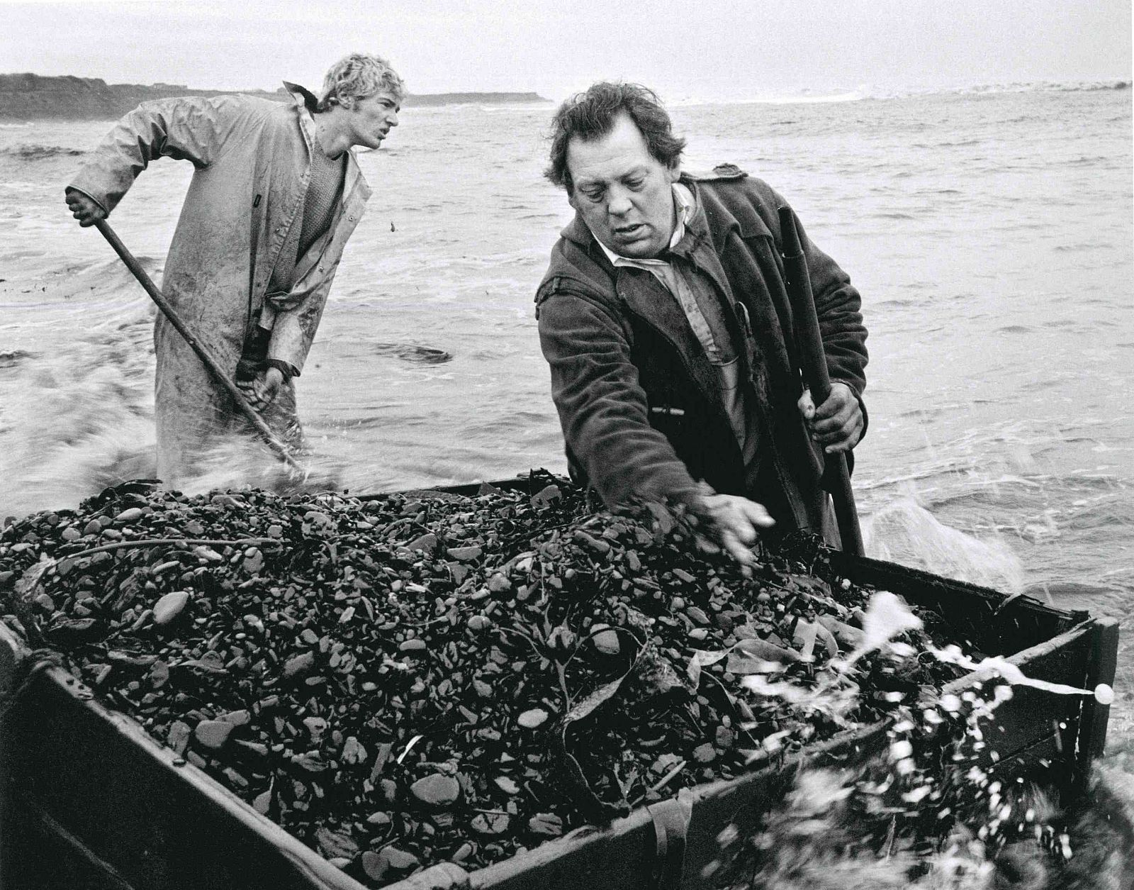Brian Laidler and a Unidentifies Man Netting Seacoal, 1983/2010