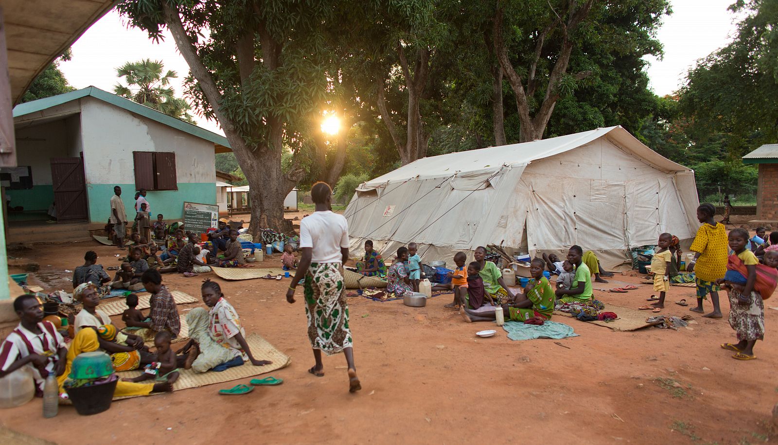 Hospital de la organización Médicos Sin Fronteras en Batangafo, en el noroeste de la República Centroafricana.