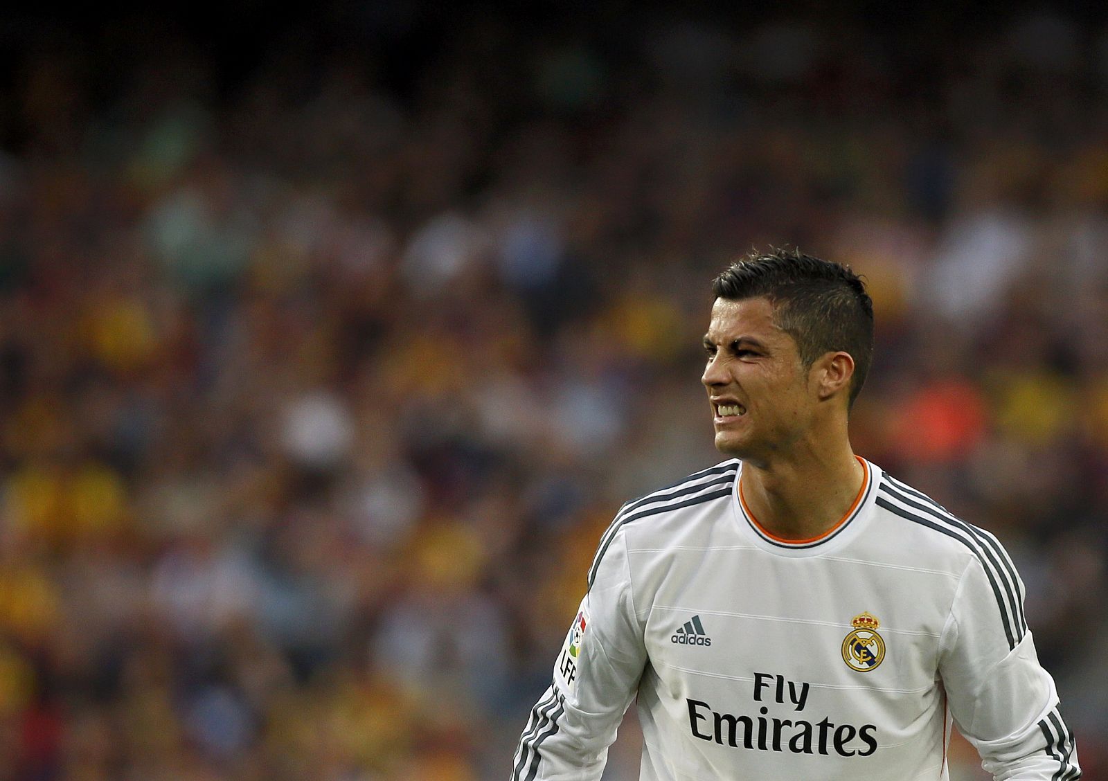 Cristiano Ronaldo se queja durante el partido.