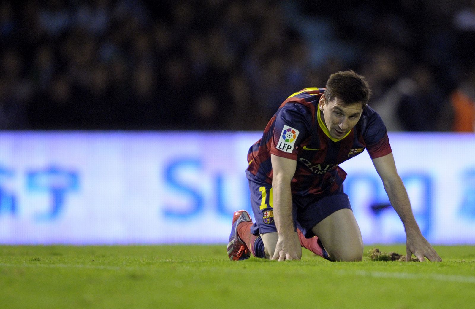 Imagen del jugador del FC Barcelona Lionel Messi durante el partido frente al Celta de Vigo.