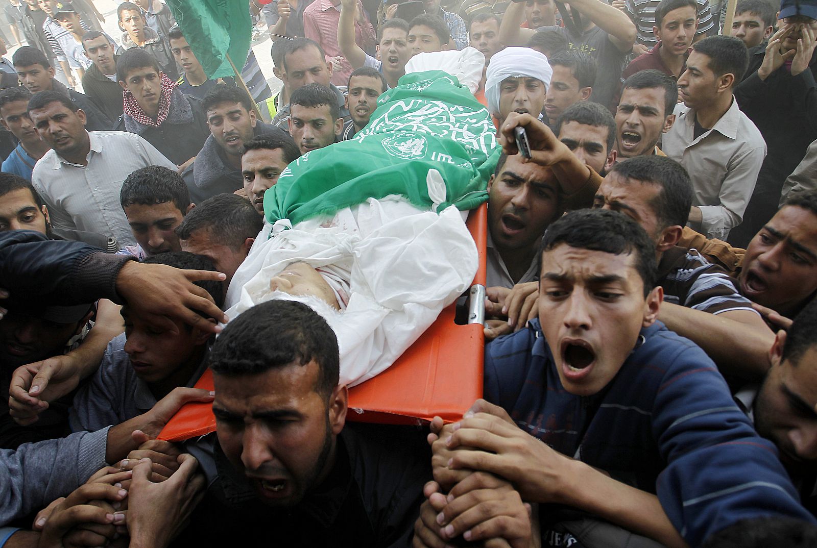 Funeral por el miliciano de Hamás Rabi Baraka, muerto en el ataque israelí sobre Gaza