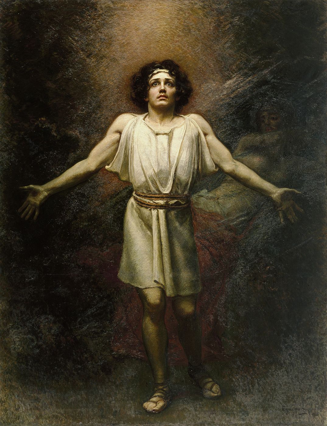 'Parsifal', (Rogelio de Egusquiza, 1910). Óleo sobre lienzo, 242 x 186 cm. Madrid, Museo Nacional del Prado. Donación del autor.