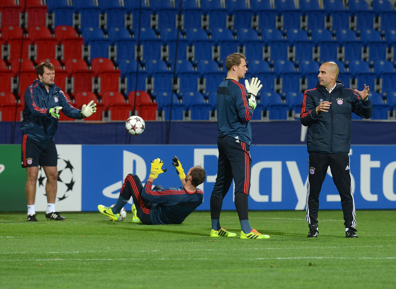 El entrenador del Bayern Múnich, Pep Guardiola, en un entrenamiento