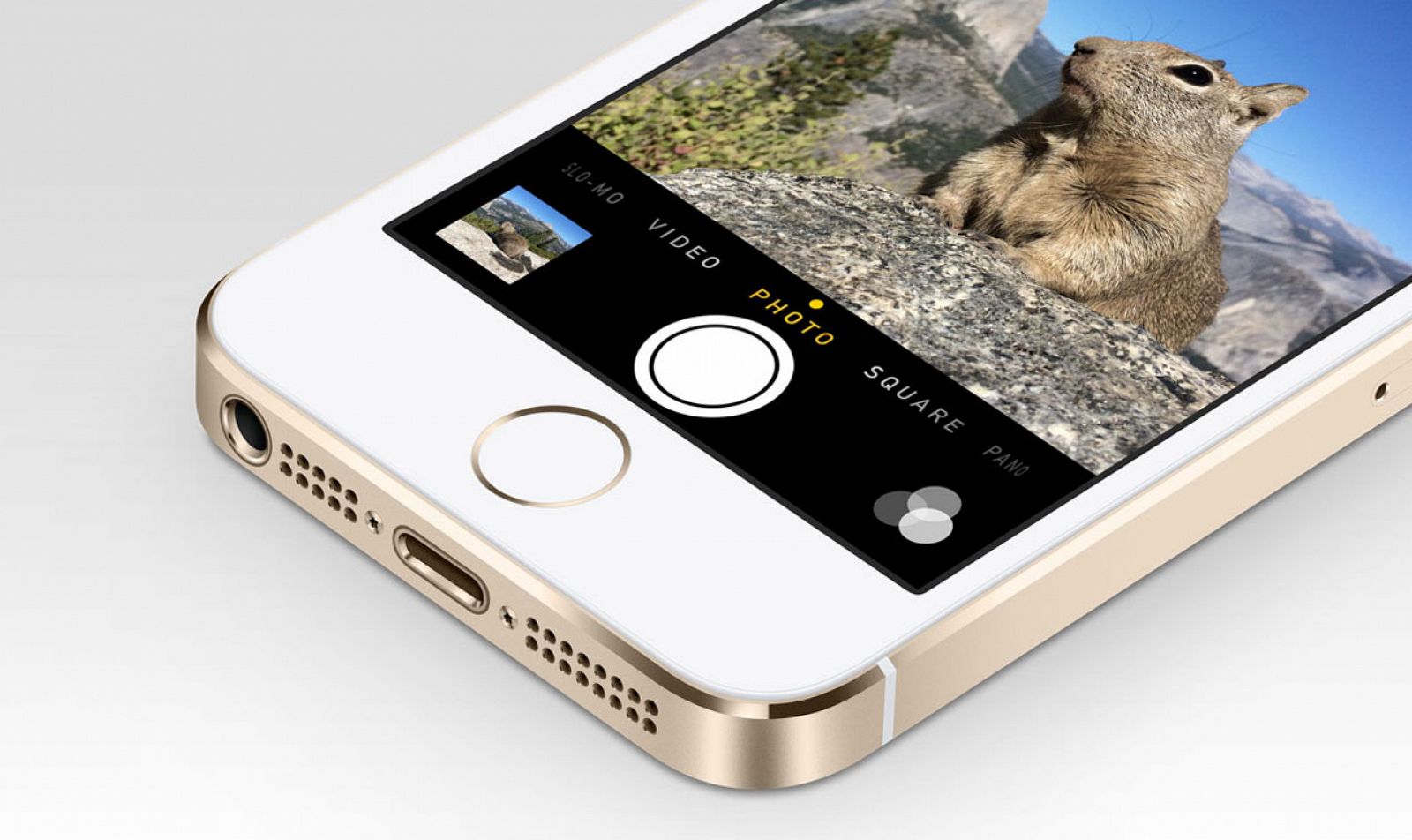 Detalle del iPhone 5s dorado