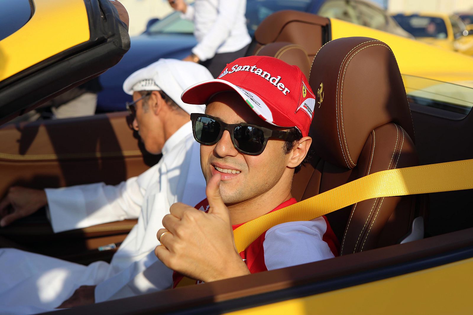 Felipe Massa, a bordo de un Ferrari.