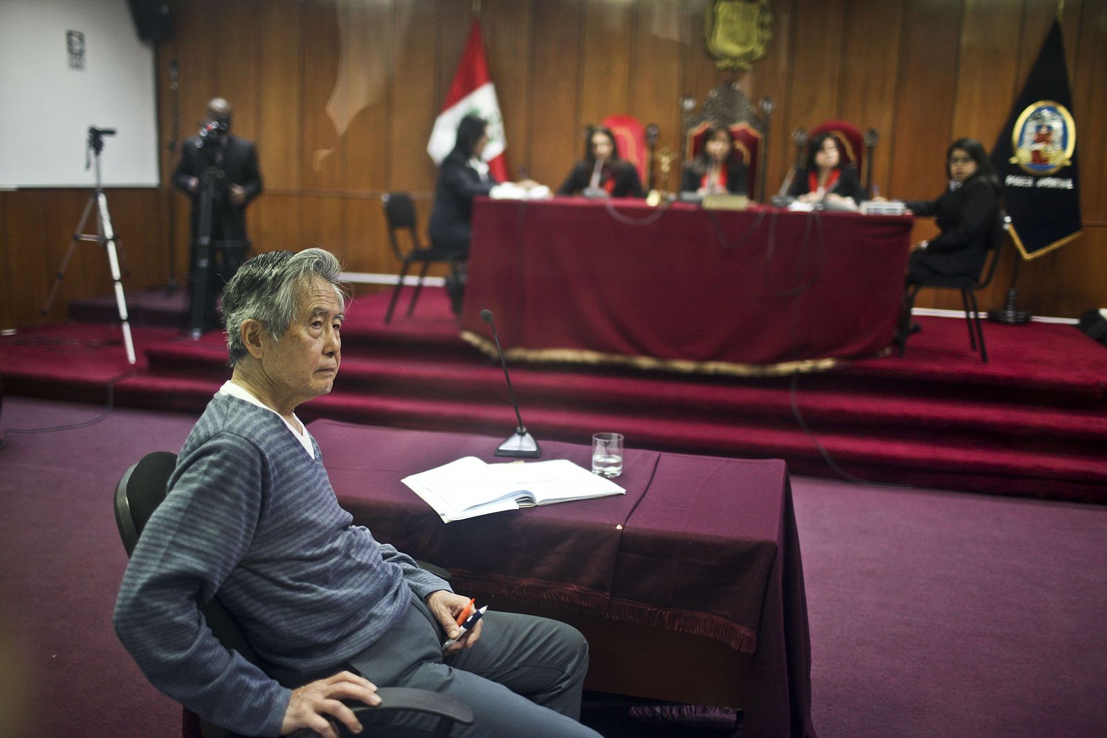 Alberto Fujimori, en el juicio en Lima por malversación de fondos durante la campaña electoral de 2000.