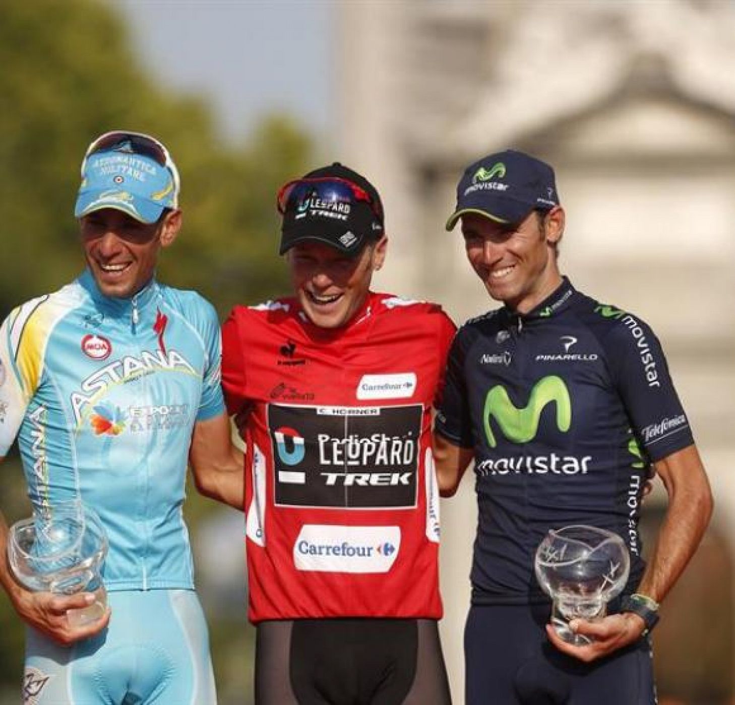 Nibali, Horner y Valverde, podio de la Vuelta a España 2013