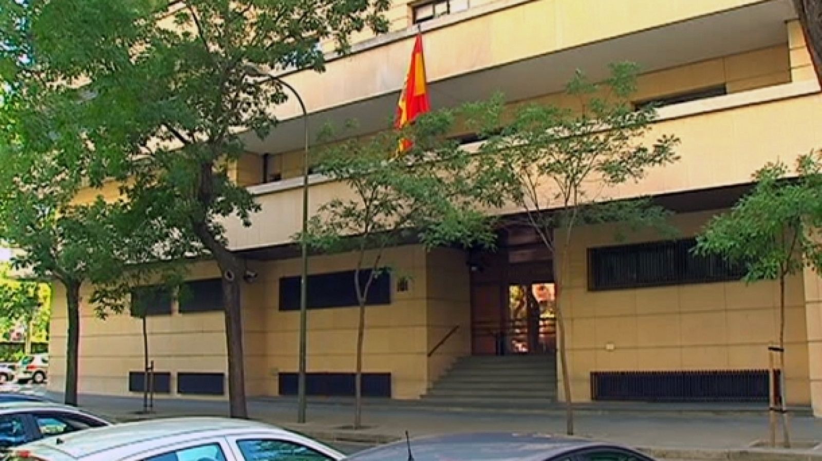 Imagen de la fachada de la Audiencia Nacional, en Madrid.