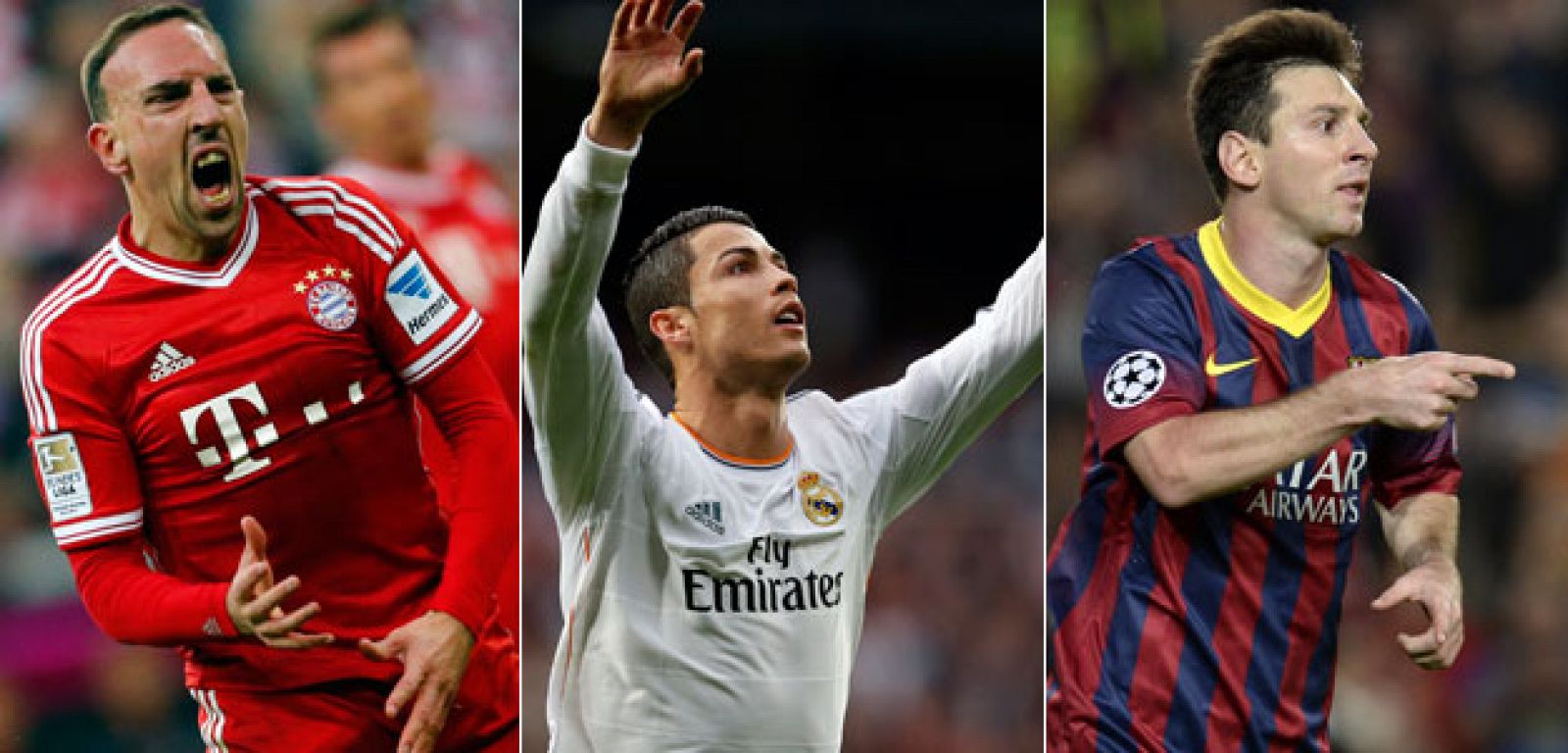 Ribéry, Cristiano y Messi parten como los tres favoritos para llevarse el Balón de Oro.