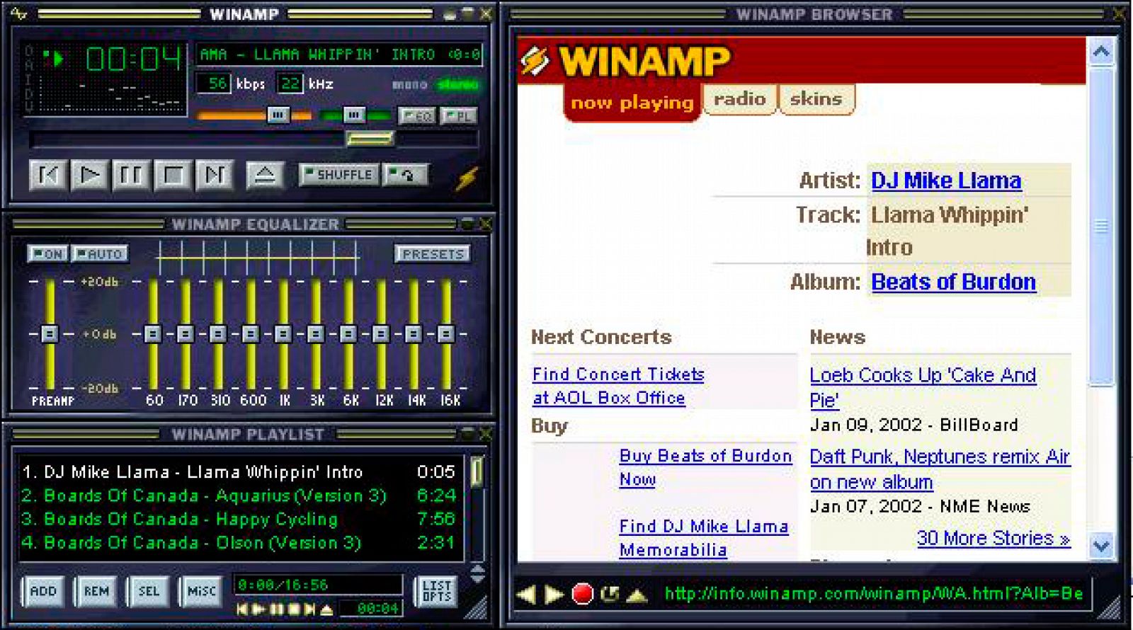 Skin de Winamp, el software que despierta tantas nostalgias.