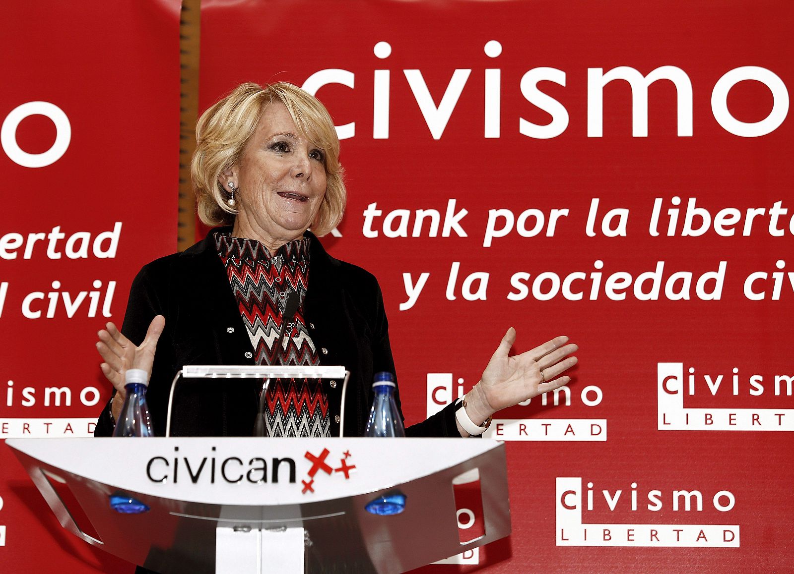 La presidenta del PP de Madrid Esperanza Aguirre