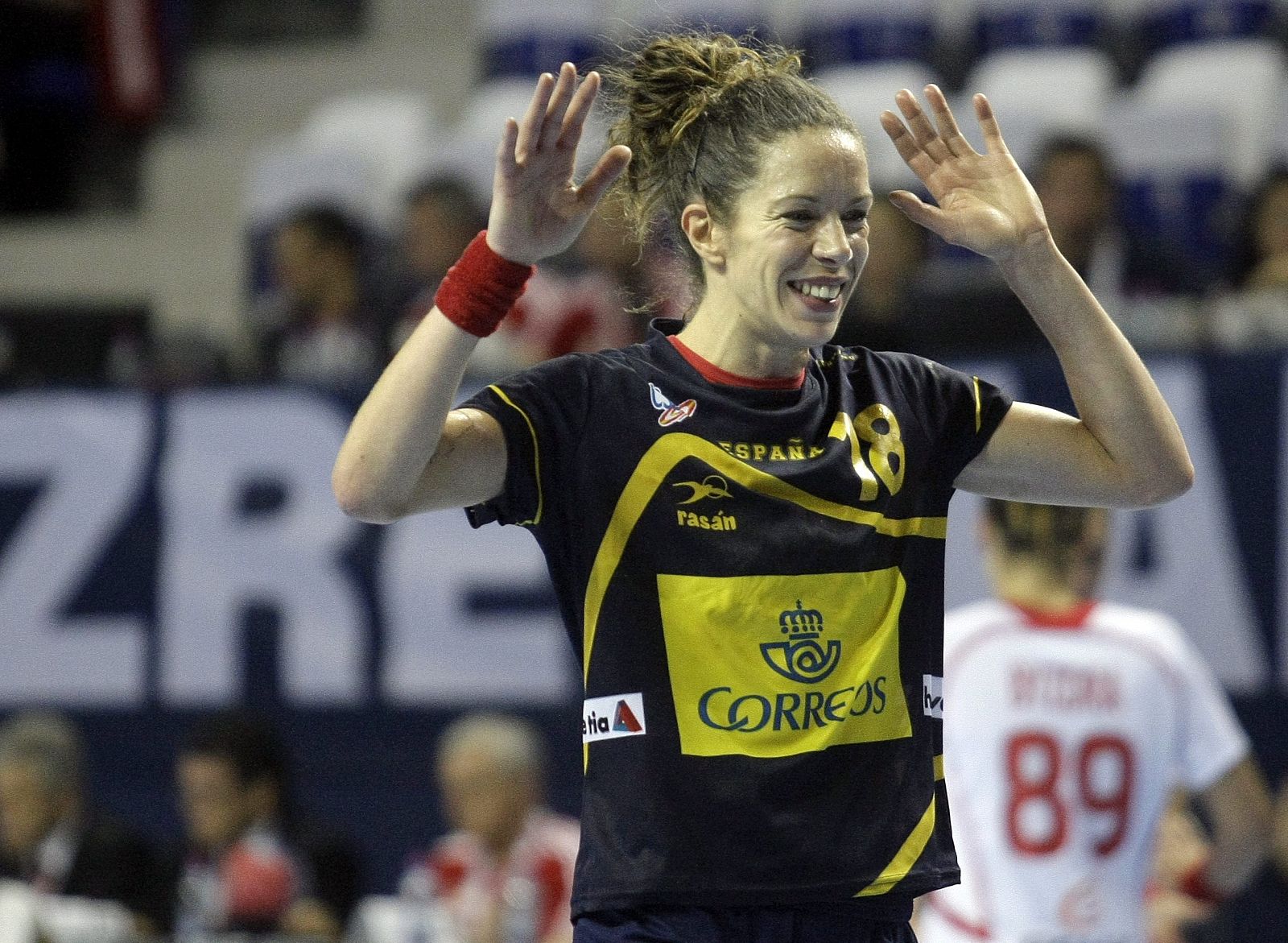 La jugadora española Begoña Fernández, en el partido contra Polonia.