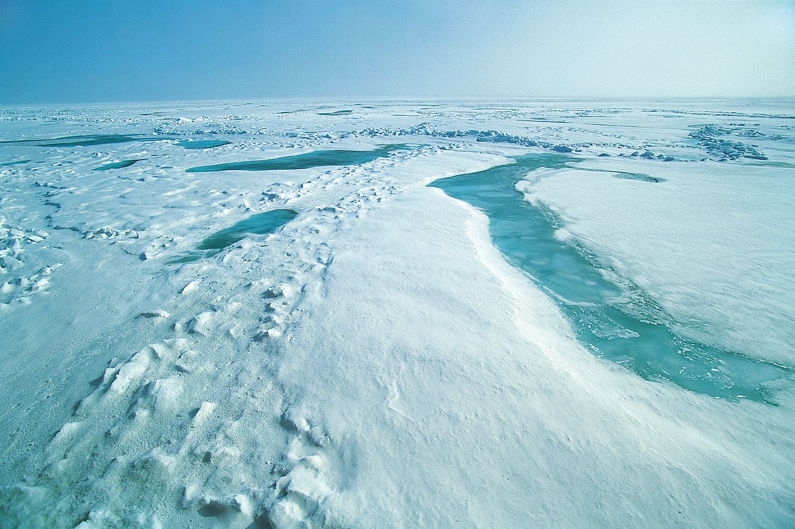Mar de hielo del Ártico.