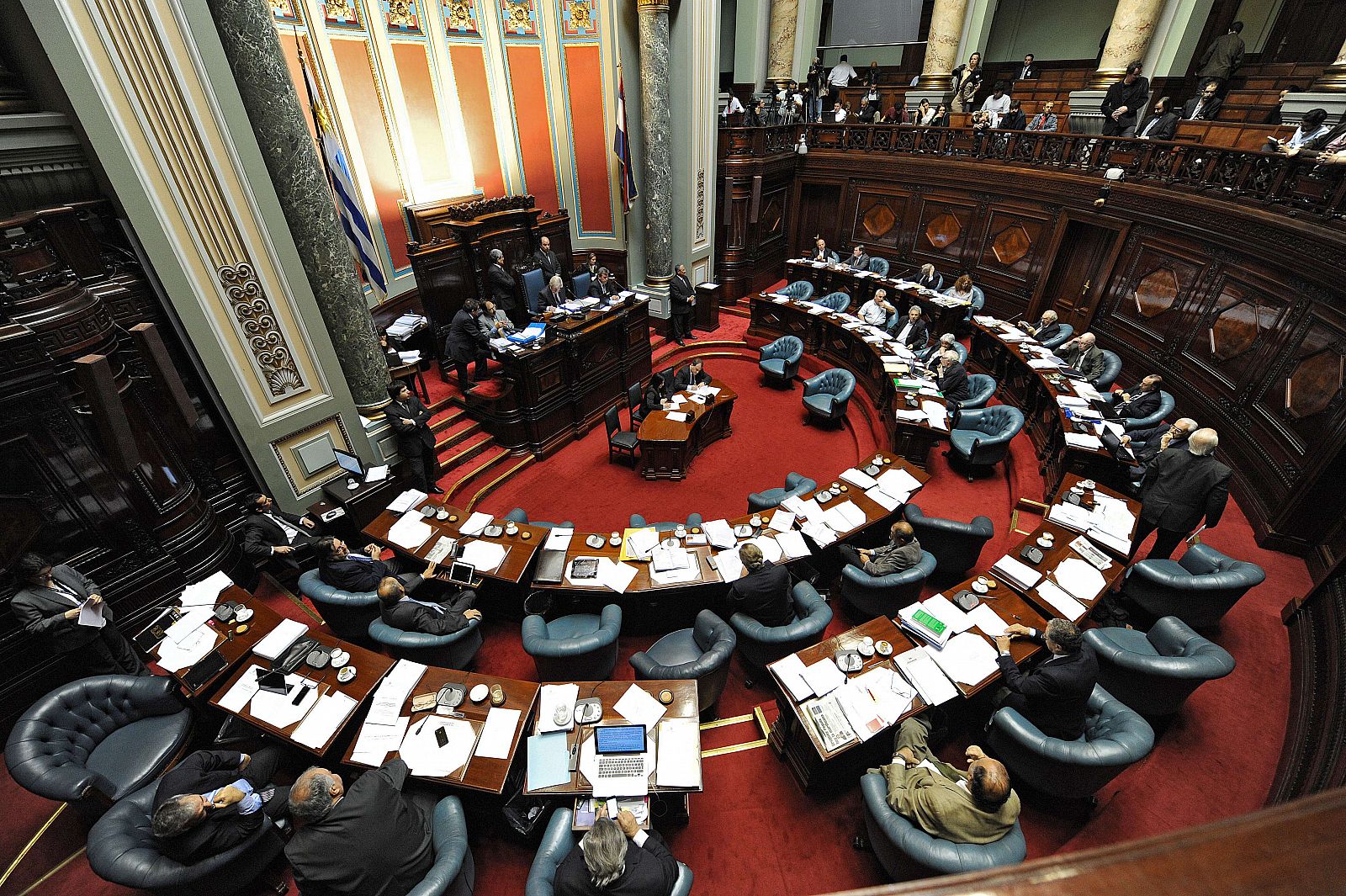 Cámara de Senadores en el Parlamento uruguayo, el paso 10 de diciembre de 2013.