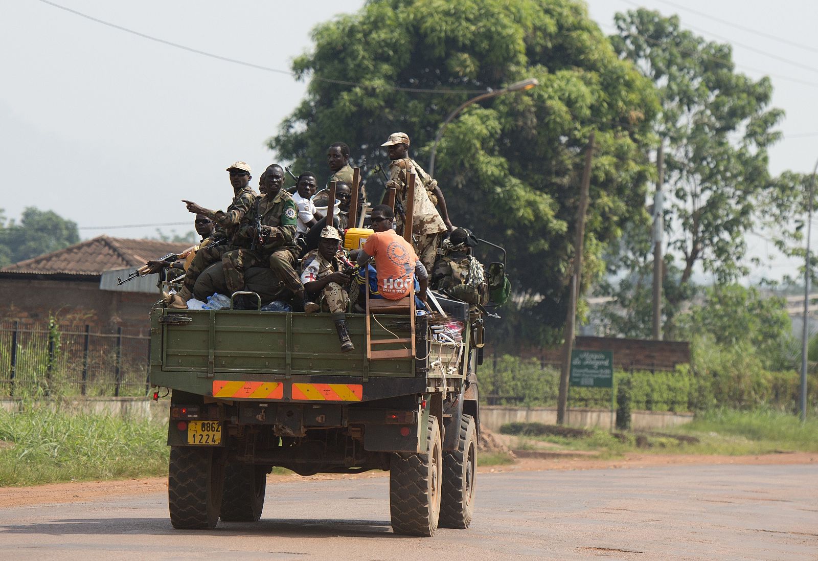 Tropas chadianas patrullan la capital de República Centroafricana, Bangui