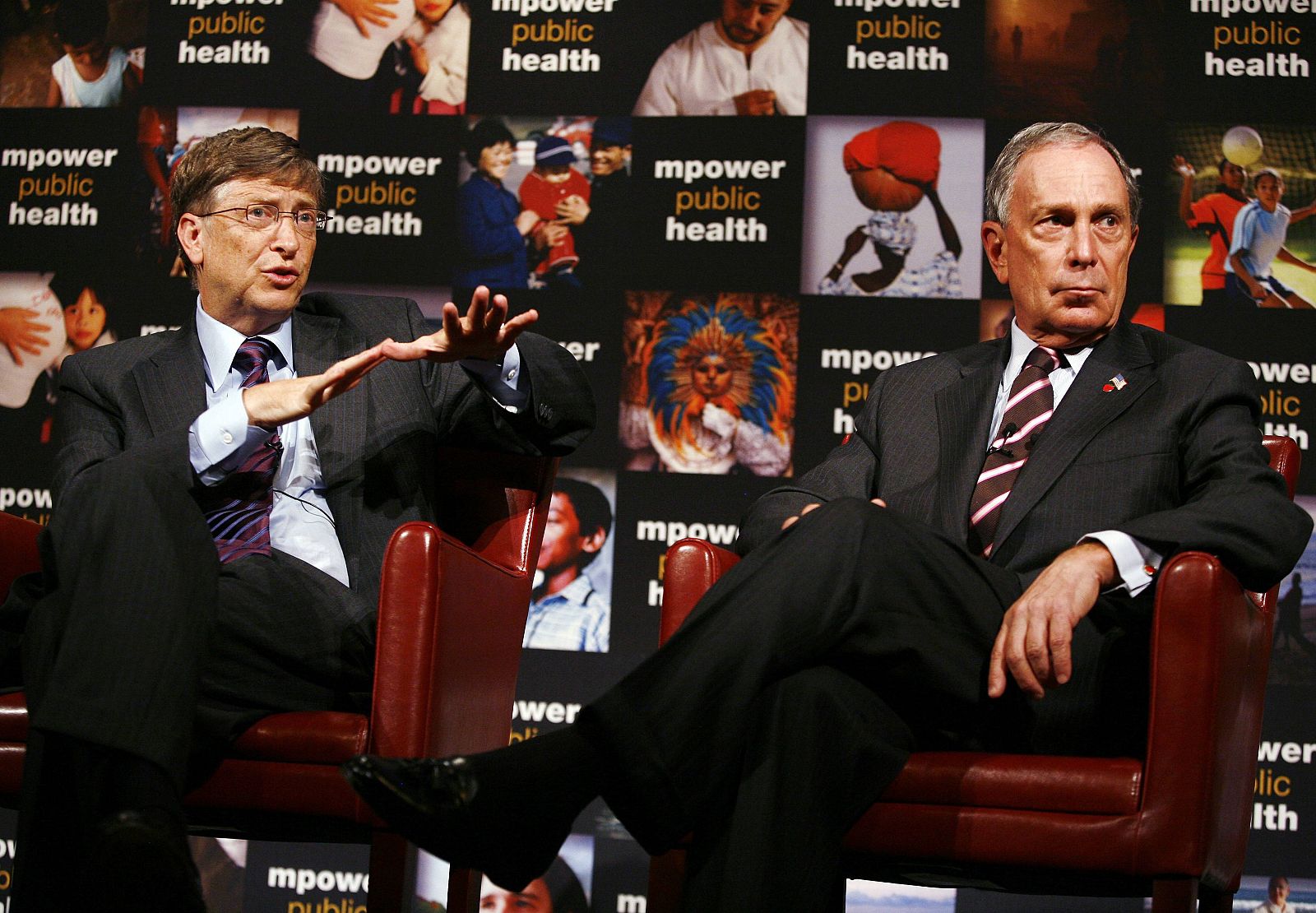 Bill Gates junto a Michael Bloomberg, alcalde de Nueva York