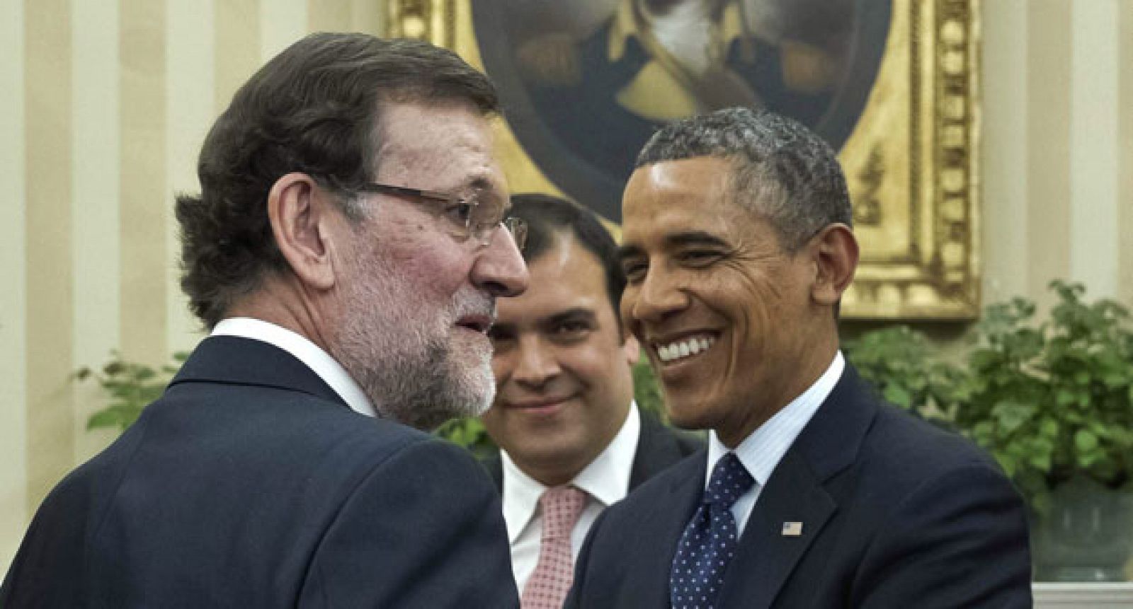 El presidente del Gobierno, Mariano Rajoy, junto al presidente de EE.UU. Barck Obama tras su encuentro en la Casa Blanca.