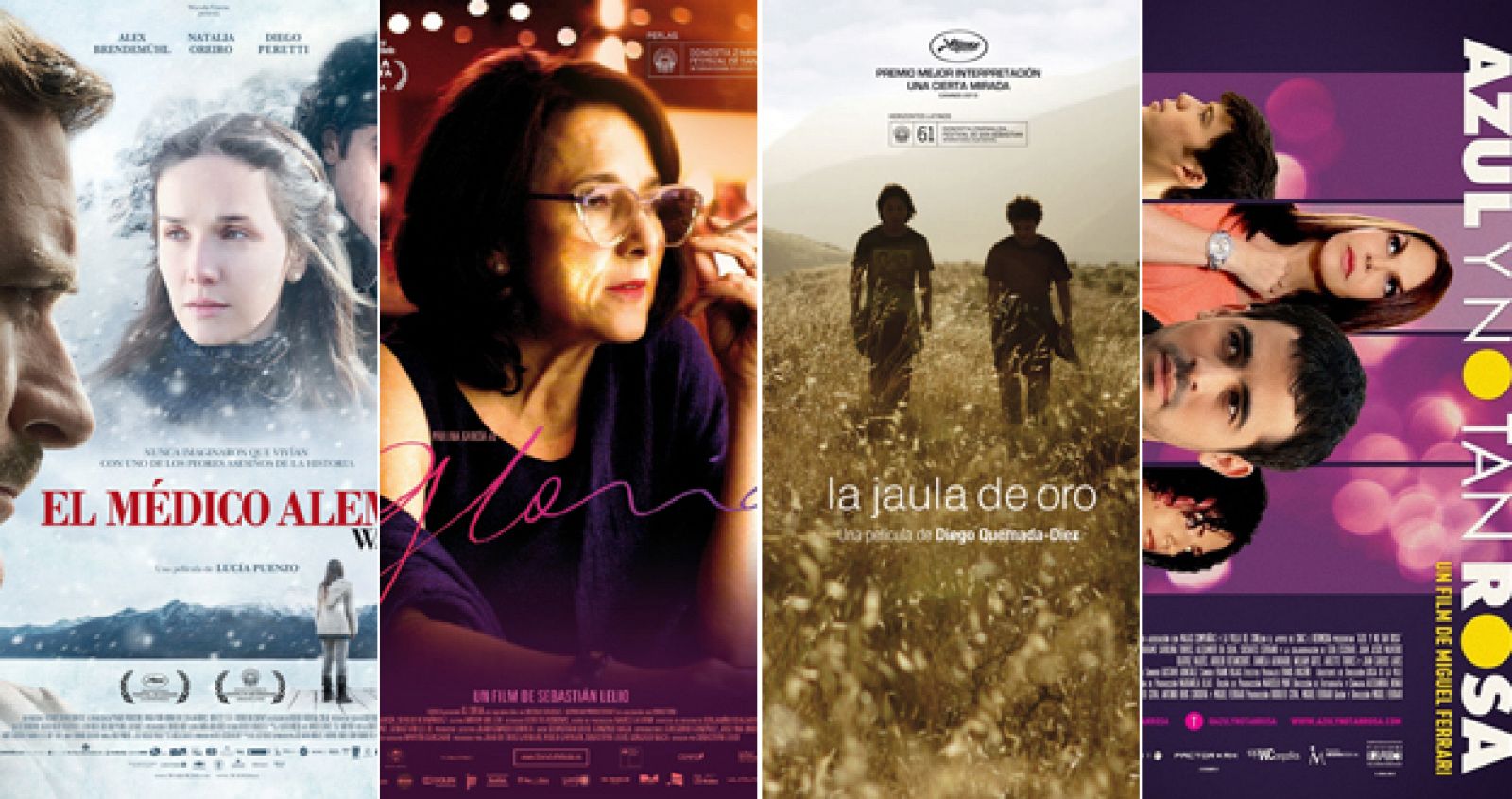 'El médico alemán: Wakolda' (Argentina), 'Gloria' (Chile), 'La jaula de oro' (México) y 'Azul y no tan rosa' (Venezuela), las candidatas al Goya a mejor película iberoamericana.