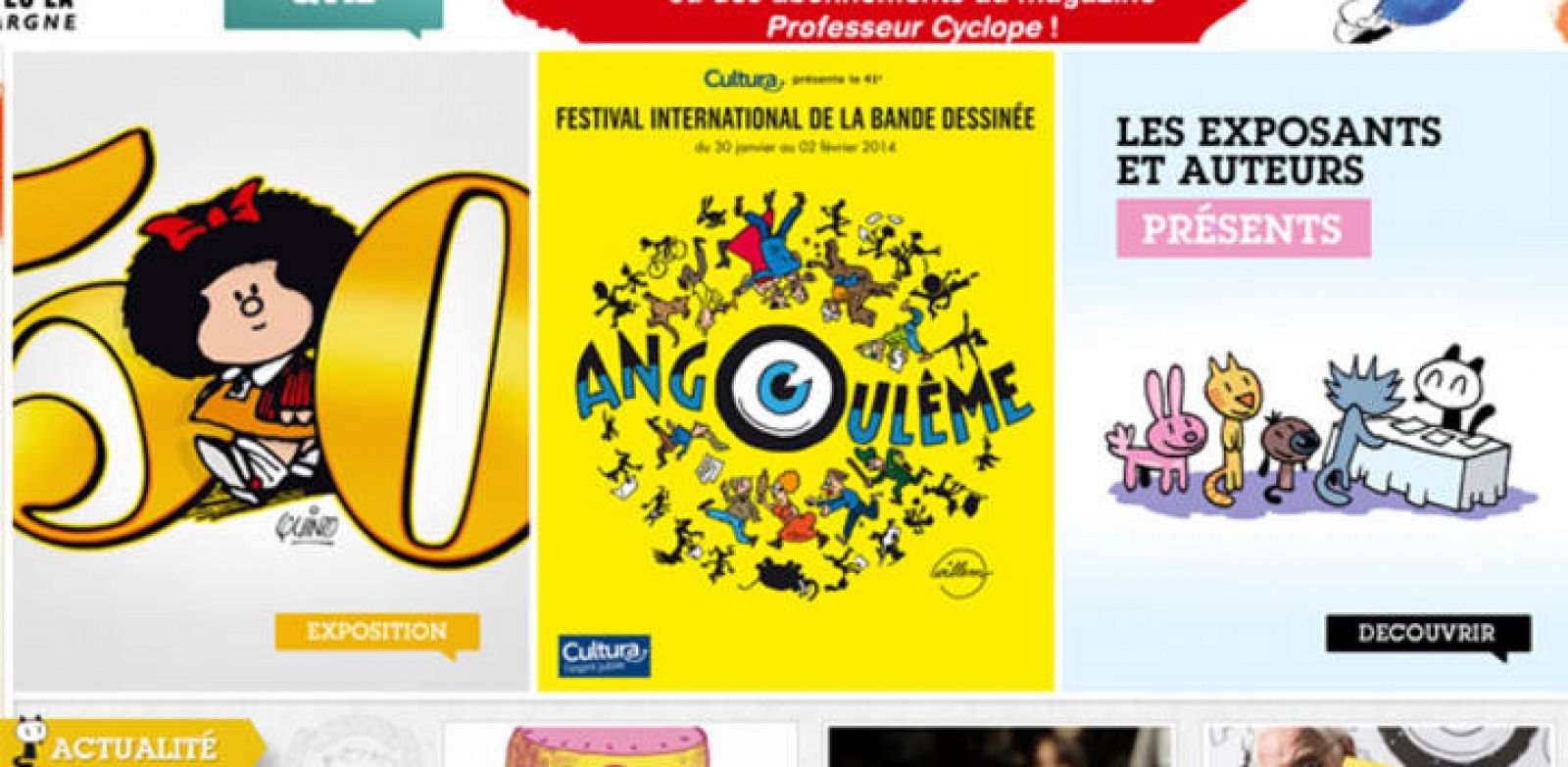 Imagen de la web del Festival del Cómic de Angulema 