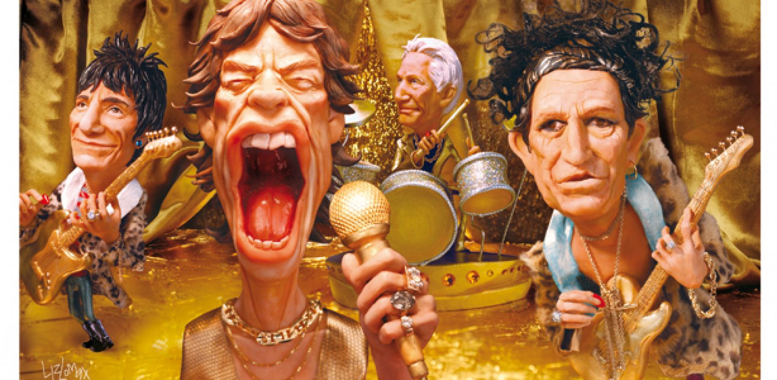 'The Rolling Stones', 2004. Liz Lomax para la revista 'Rolling Stone', arcilla polimérica, pintura de aceite, espuma de aislamiento y fotografía digital
