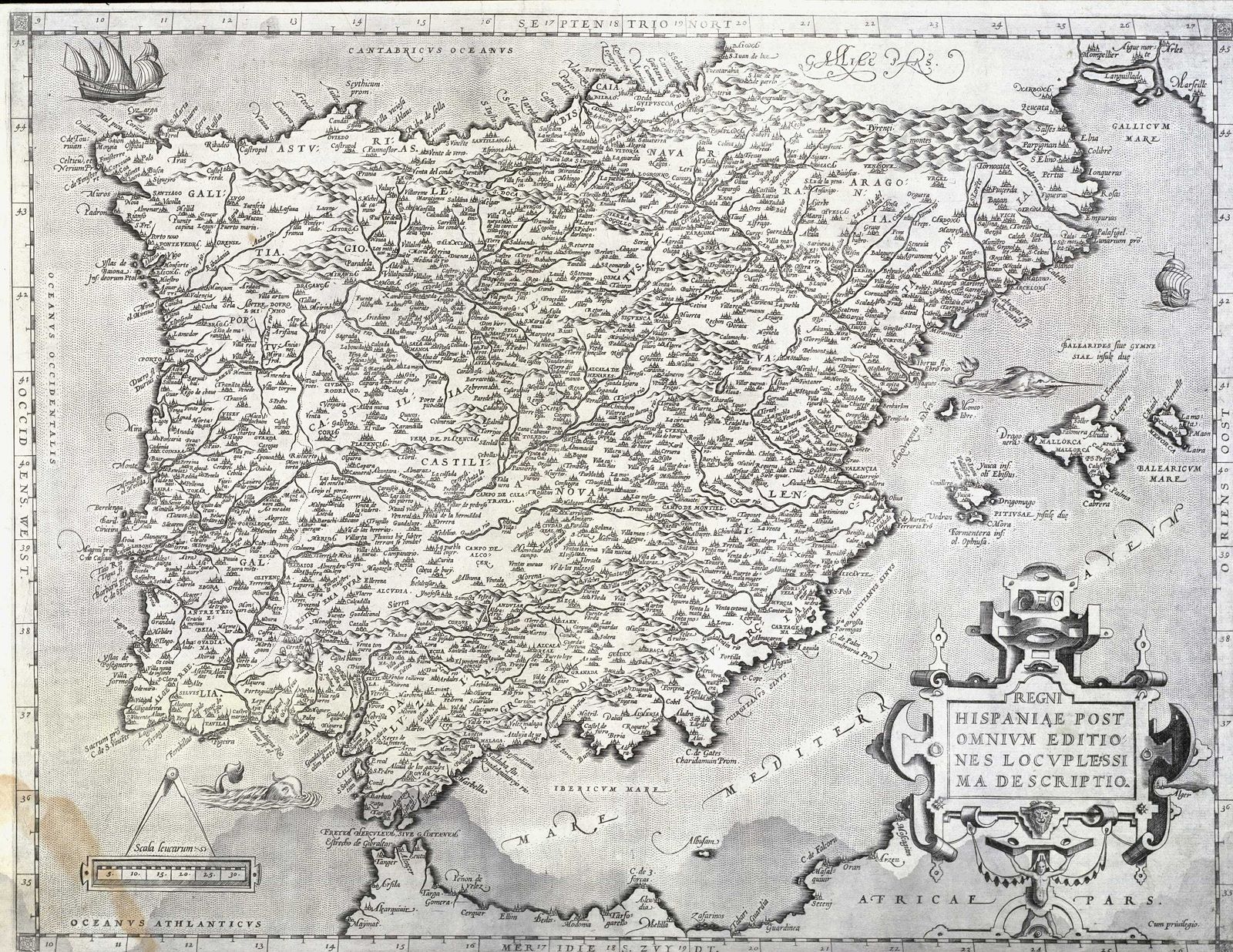 'Regni Hispaniae post omnium editiones locupletissima descriptio', 1572. BNE, MR/33-41/210