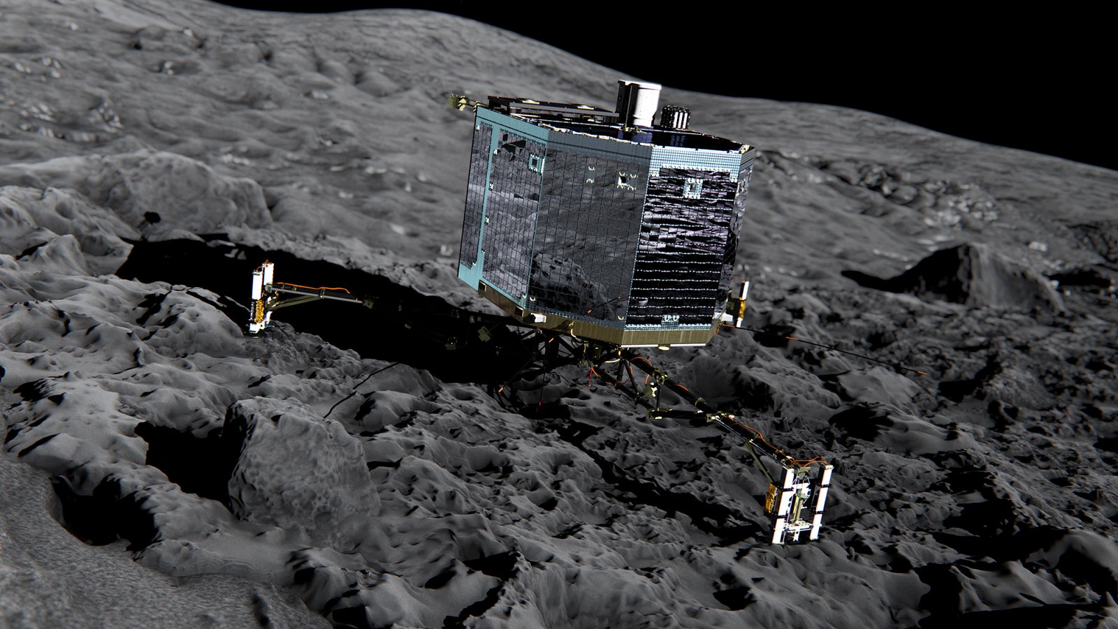 Impresión artística de Philae sobre el núcleo de 67P/Churyumov¿Gerasimenko