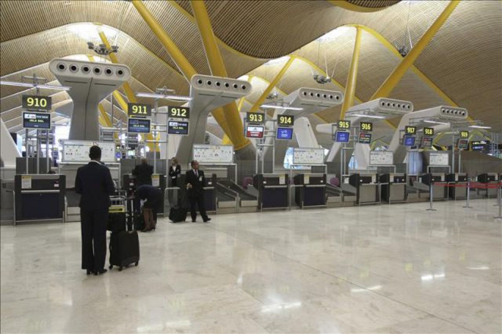 Mostradores de facturación en el aeropuerto madrileño de Barajas