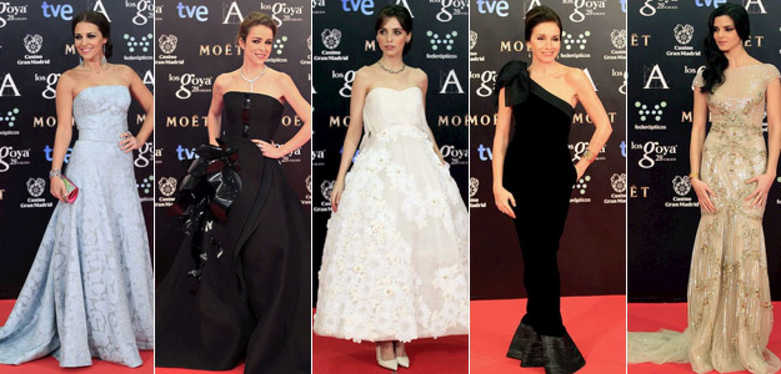 Paula Echevarría, Silvia Abascal, Leticia Dolera, Ana Belén y Clara Lago en los Goya.