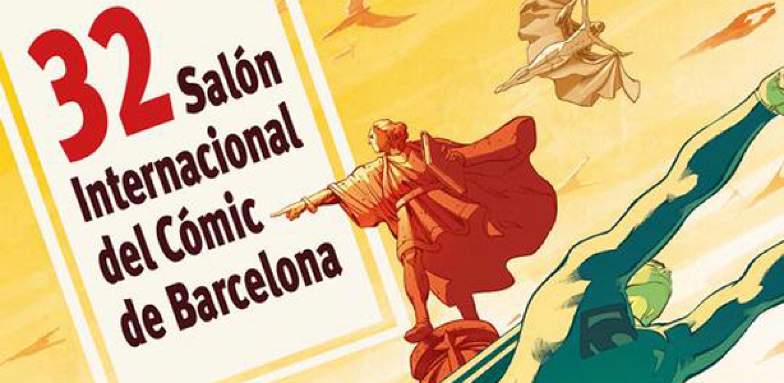Fragmento del cartel de la 32 edición del Salón del cómic de Barcelona, obra de Carlos Pacheco