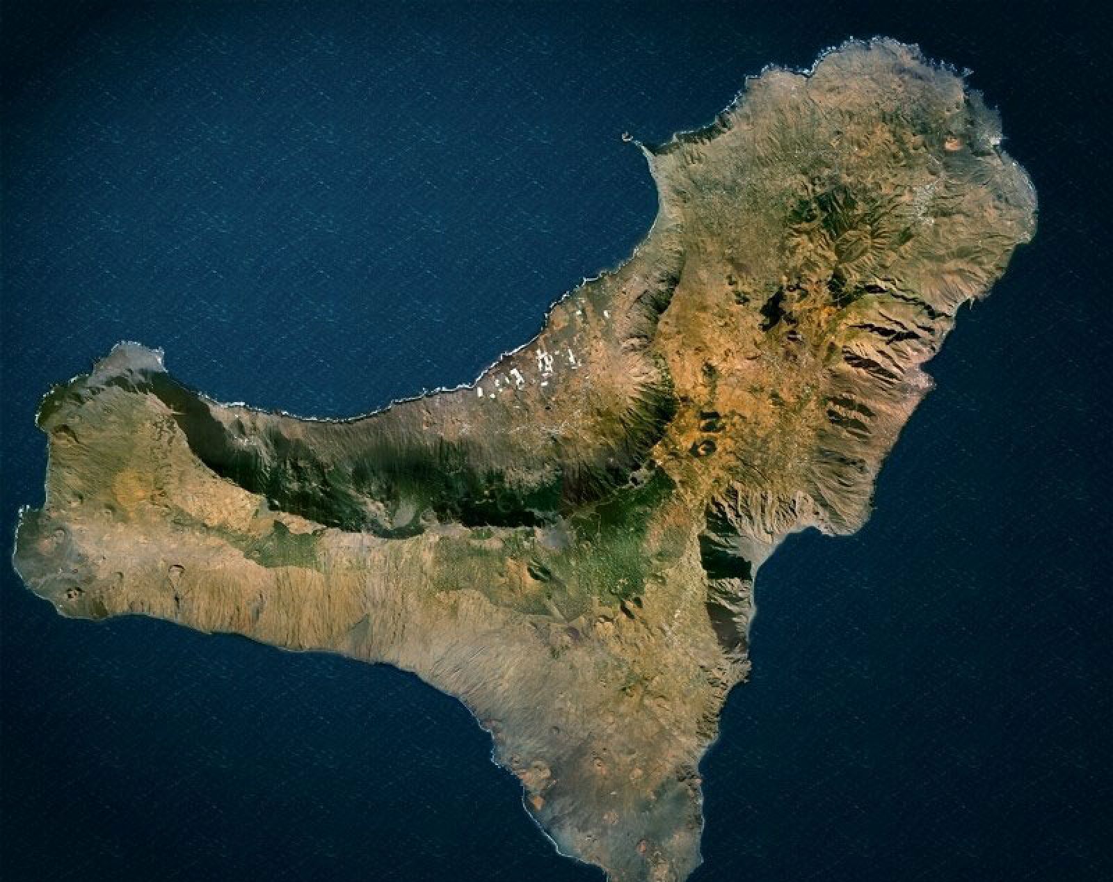 Imagen satélite de la isla de El Hierro.