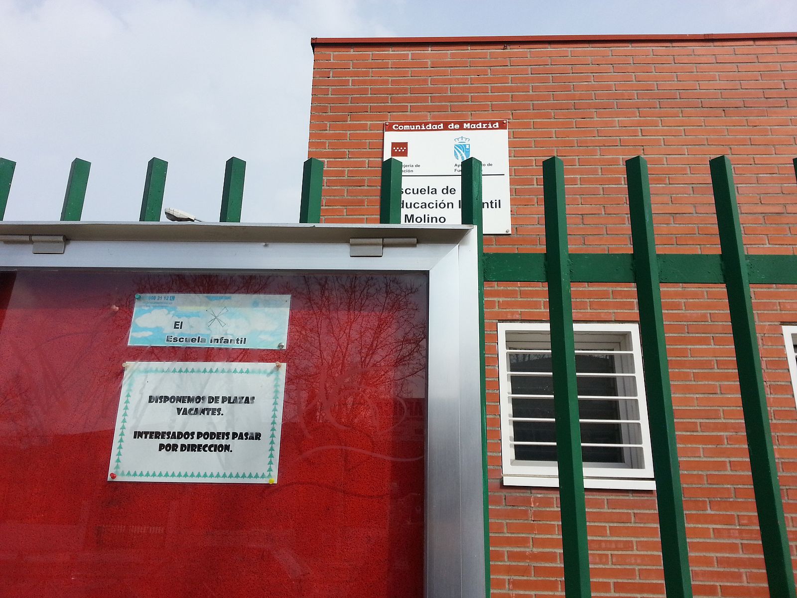 Escuela infantil pública de Fuenlabrada (Madrid) con plazas vacantes