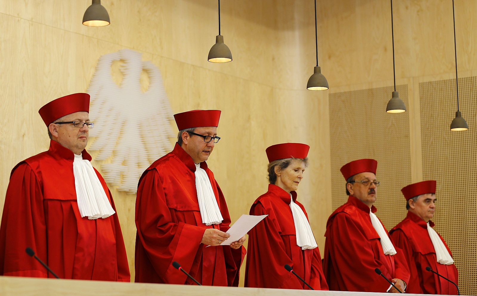 El Tribunal Constitucional alemán pronuncia una sentencia la semana pasada en su sede de Karlsruhe.