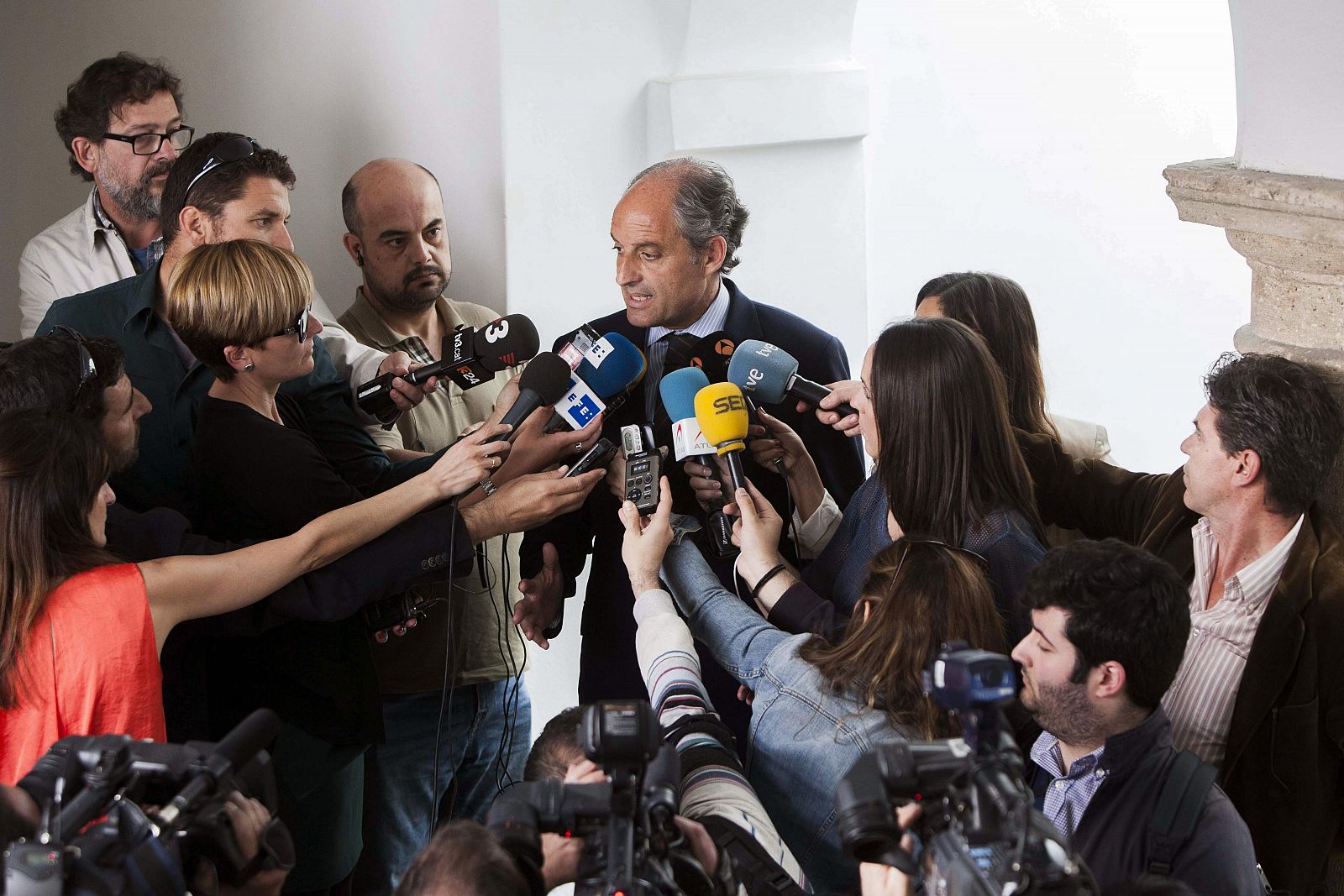 El expresidente de Valencia, Francisco Camps, tras testificar por el 'caso Nóos'.