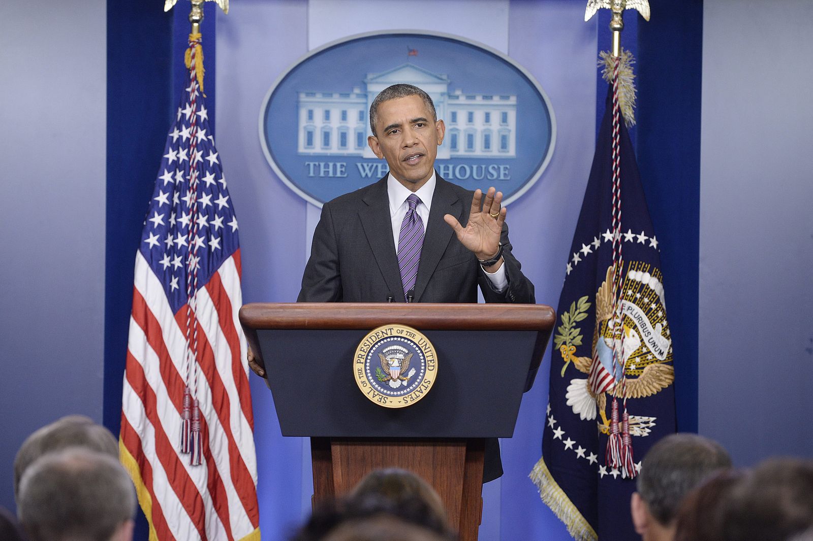 El presidente de Estados Unidos, Barack Obama, ofrece una rueda de prensa sobre la implementación de su sistema de salud y de la crisis en Ucrania.