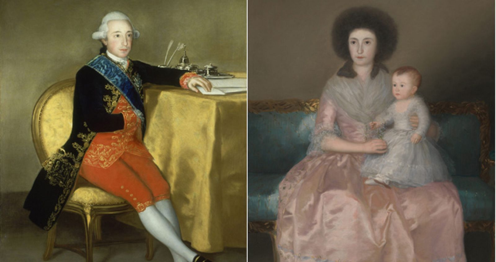 Retratos del conde de Altamira y de su esposa y su hija, dos de los lienzos de Francisco de Goya que pueden verse en la exposición del Metropolitan de Nueva York.