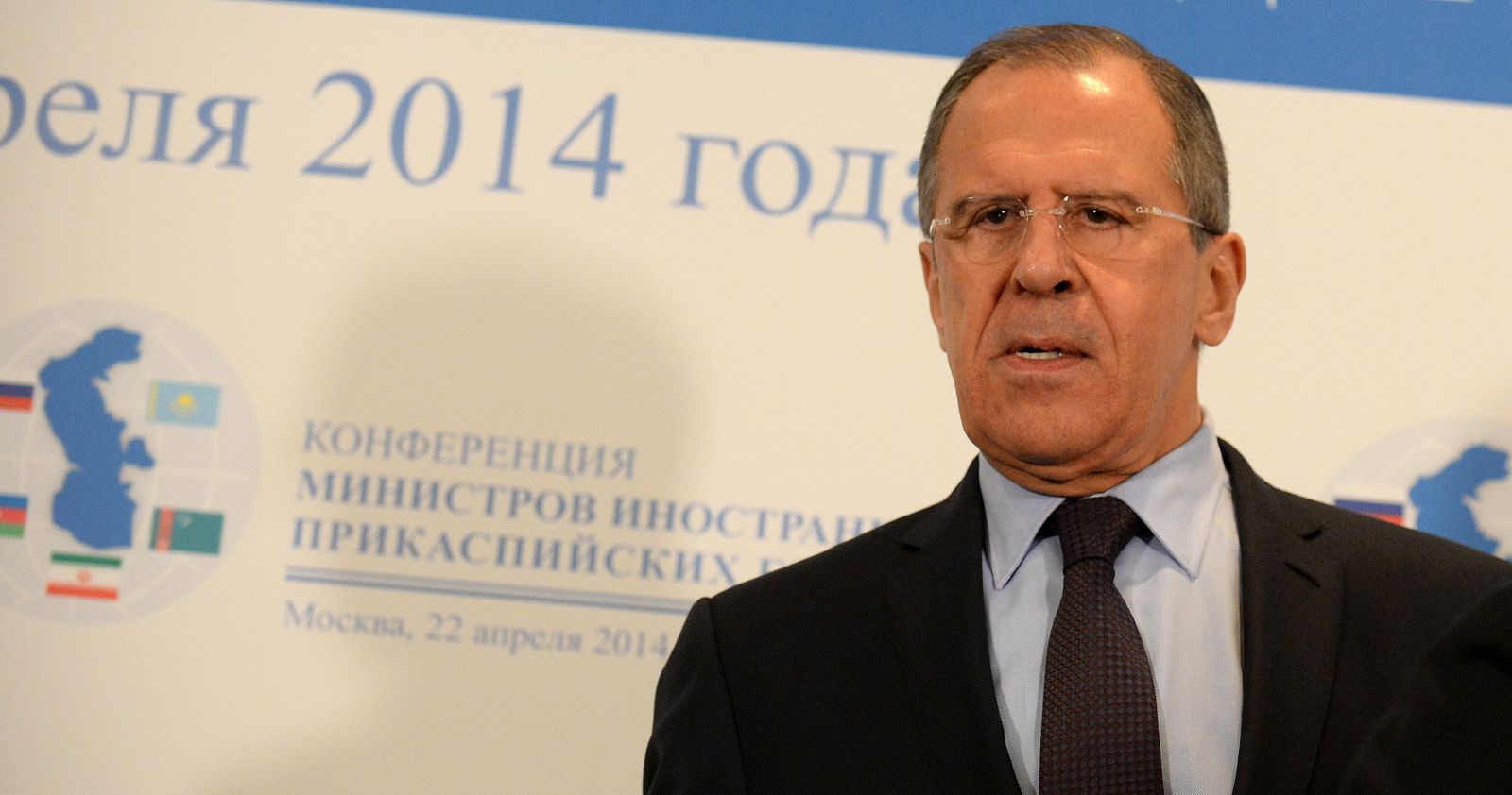 El ministro de Exteriores ruso, en una una reunión de los países ribereños del Mar Caspio en Moscú, este martes.