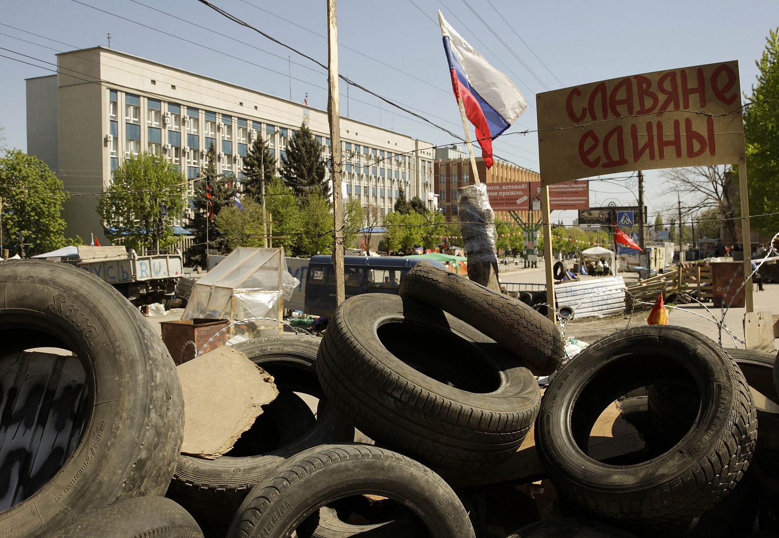 Barricadas en el este de Ucrania