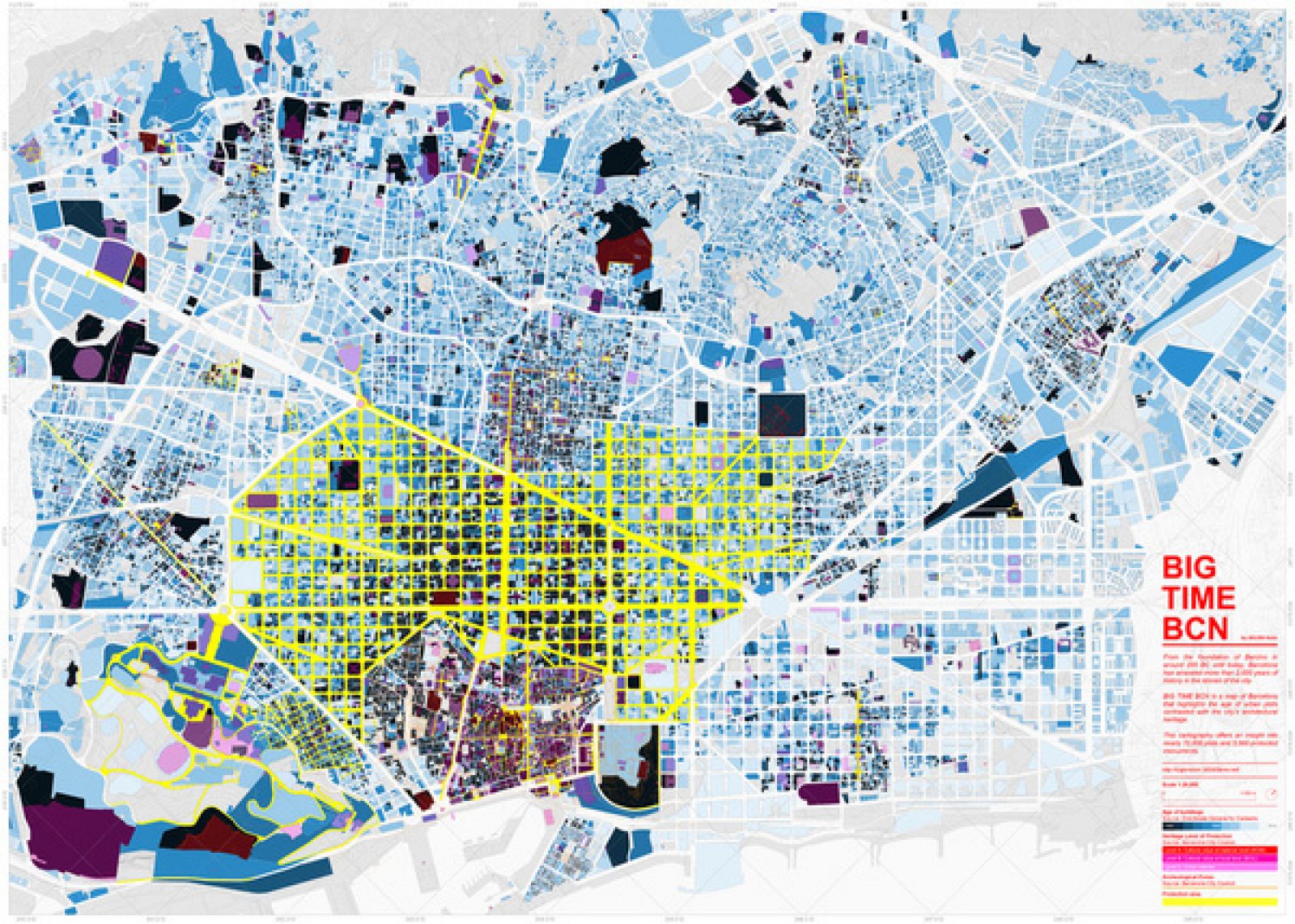 Mapa detallado de la ciudad de Barcelona.