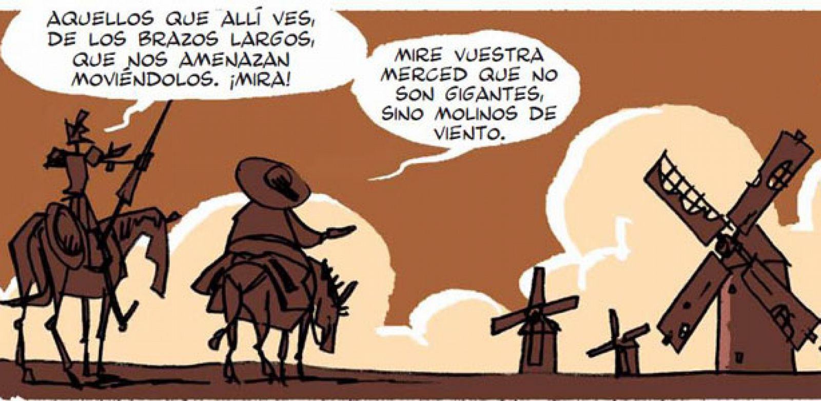 Viñeta de 'Don Quijote', de Cervantes y Rob Davis