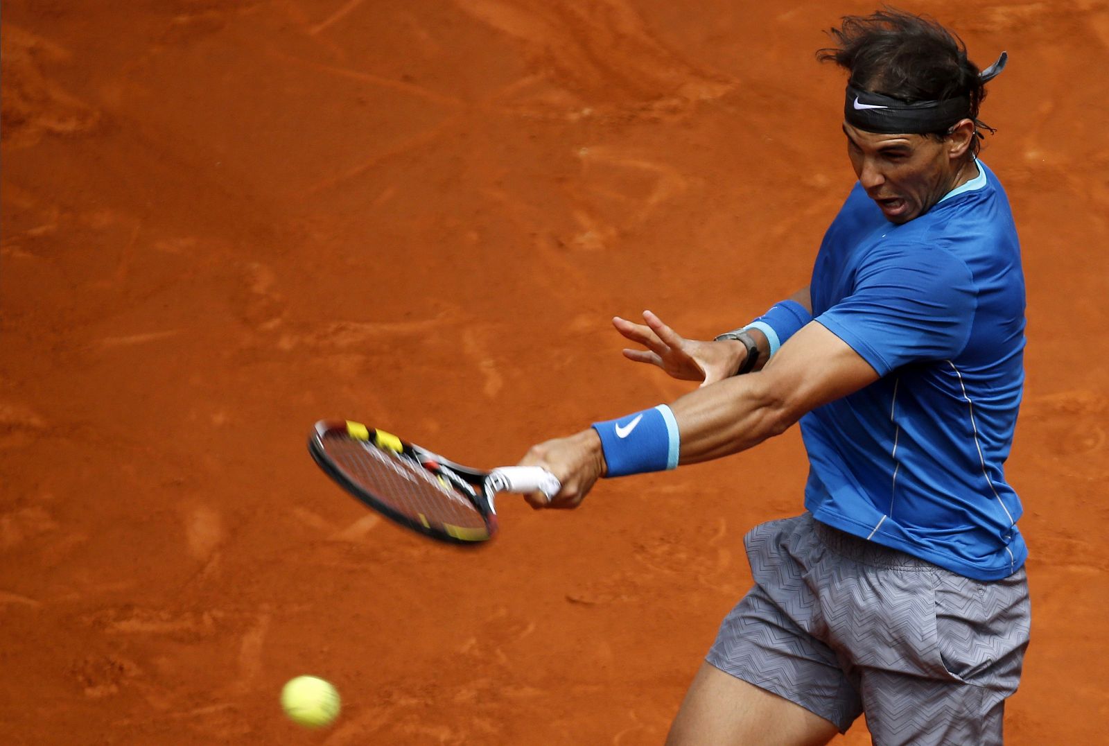 Rafa Nadal en su partido ante el finlandés Marko Nieminen.