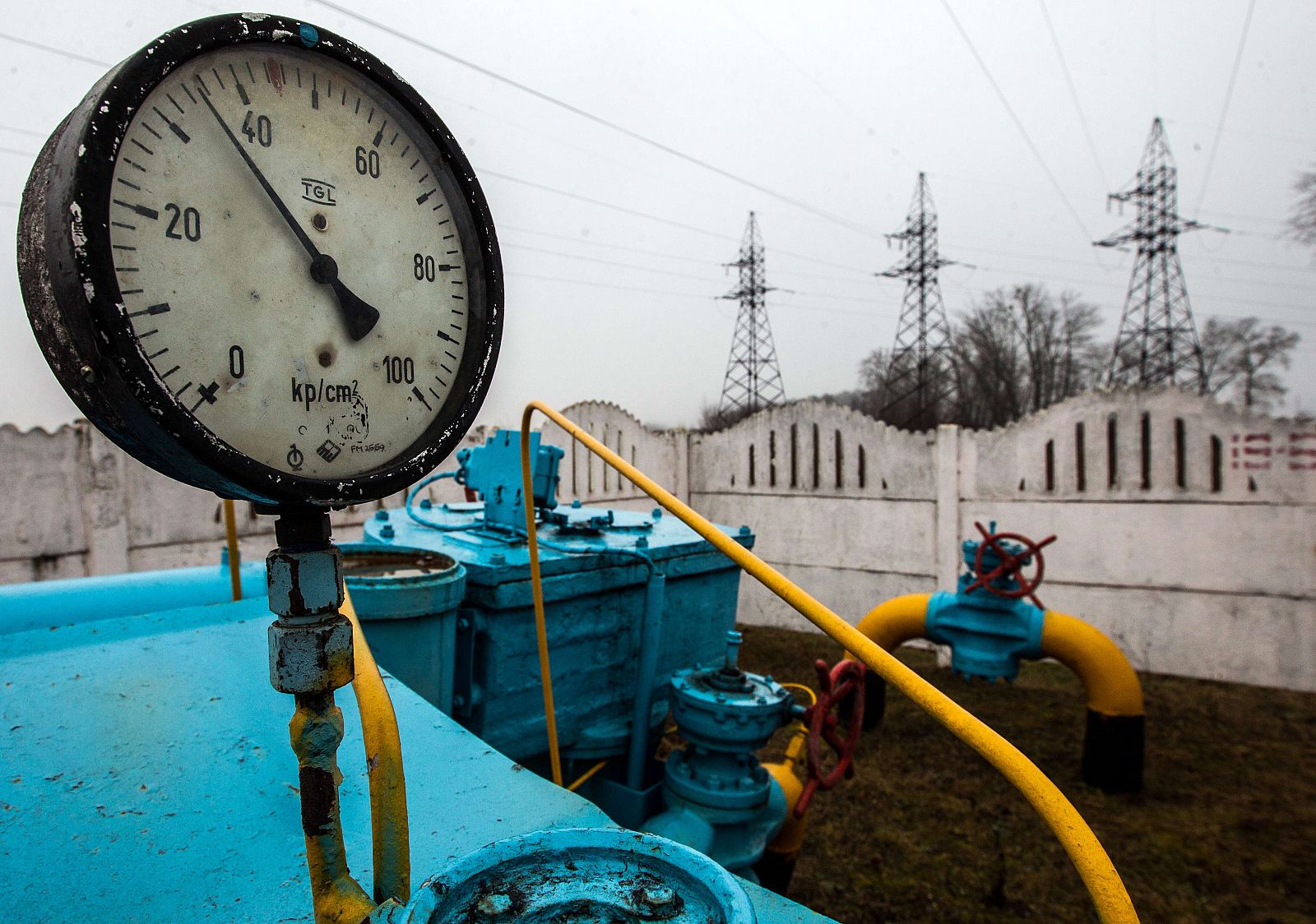 Fotografía de archivo de un gasoducto cercano a Kiev, Ucrania